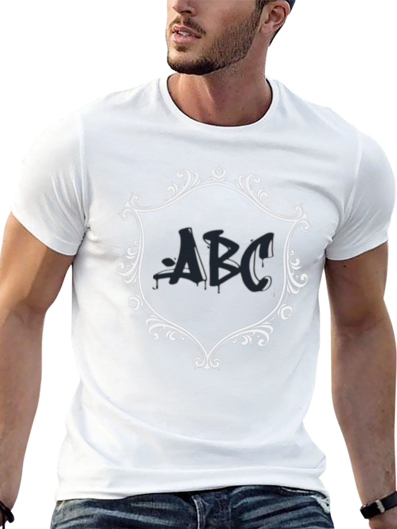 ABC Graphic Tee - Mens Black Casual T-Shirt