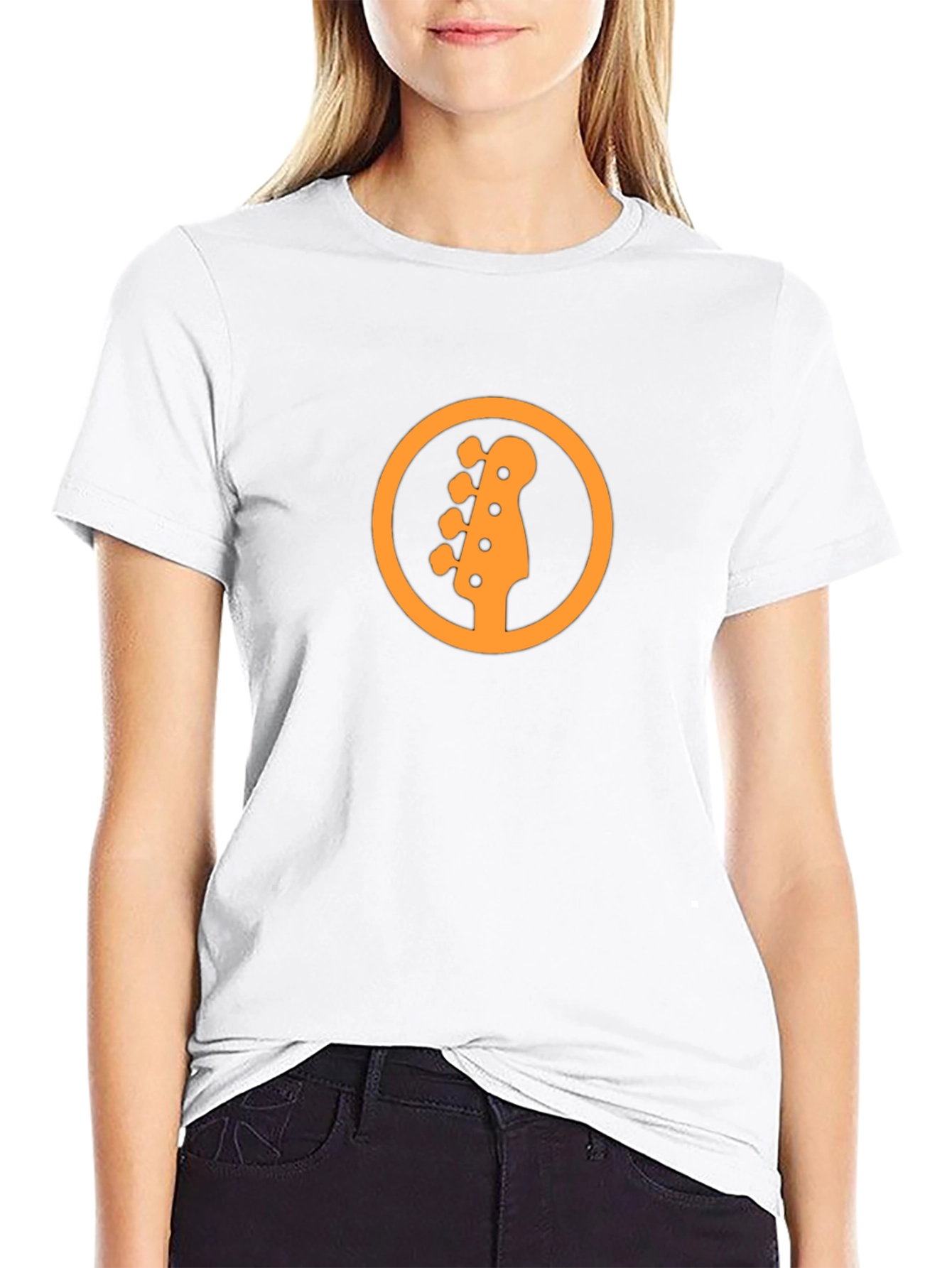Bass Guitar Headstock Graphic Tee - Black