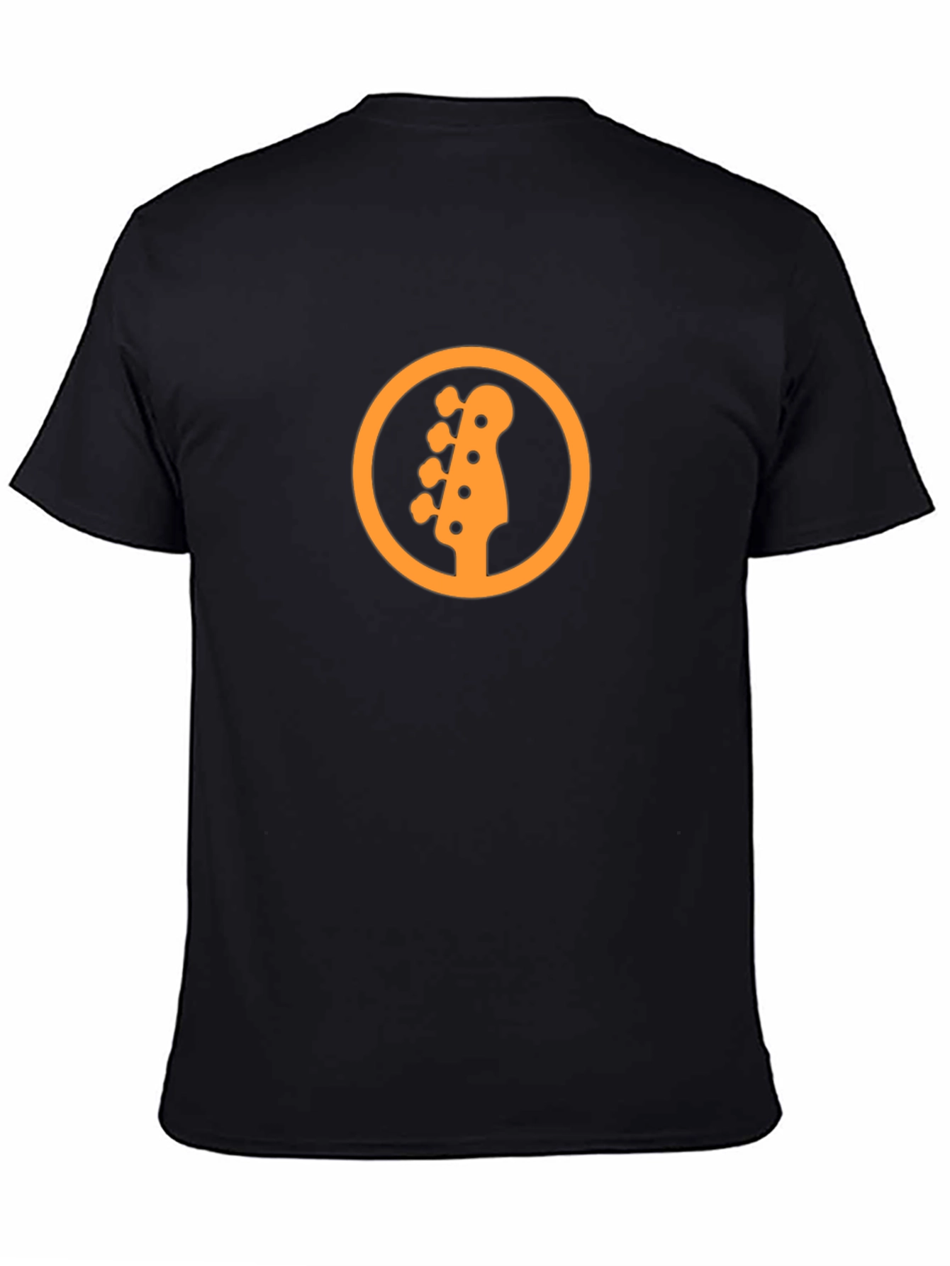 Bass Guitar Headstock Graphic Tee - Black