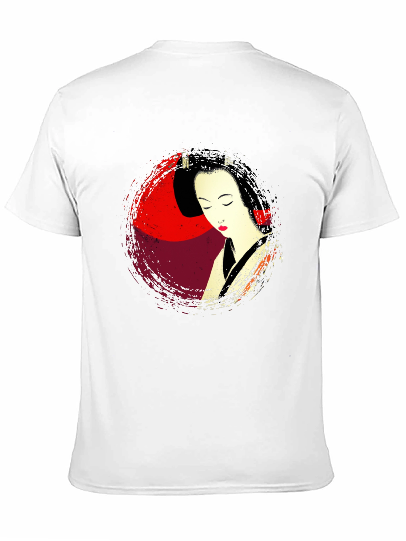 Geisha Graphic Print Mens T-Shirt