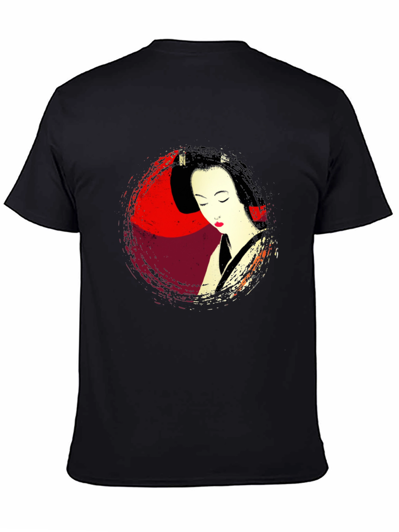 Geisha Graphic Print Mens T-Shirt
