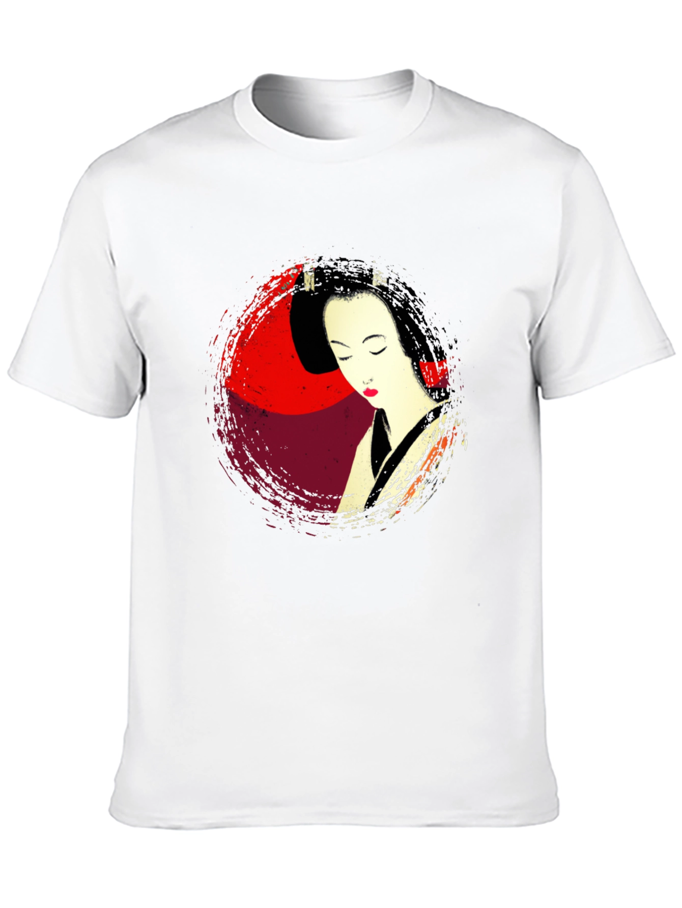 Geisha Graphic Print Mens T-Shirt