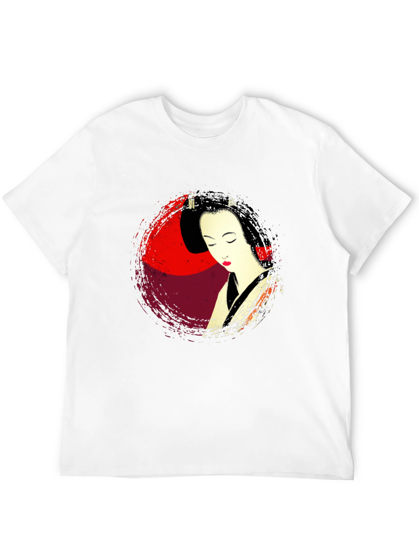 Geisha Graphic Print Mens T-Shirt