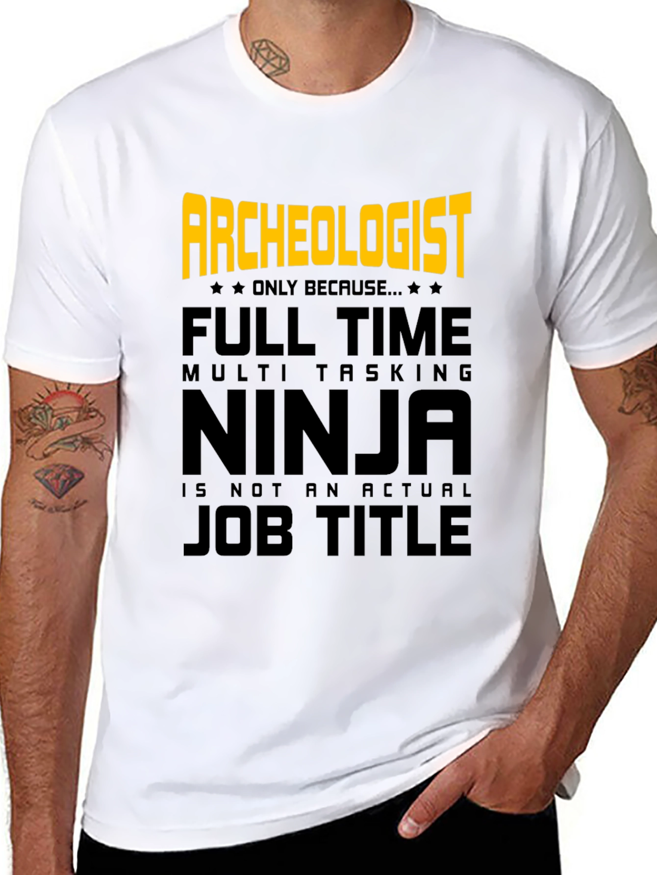 Archeologist Ninja T-Shirt - Funny Job Title Tee