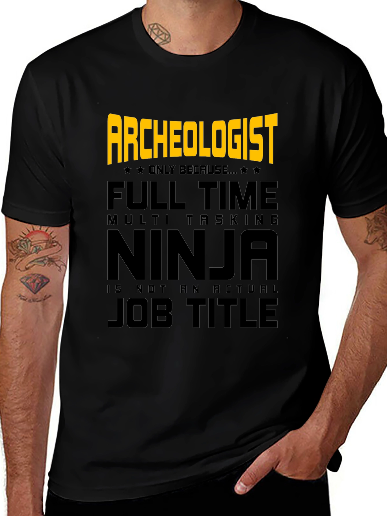 Archeologist Ninja T-Shirt - Funny Job Title Tee