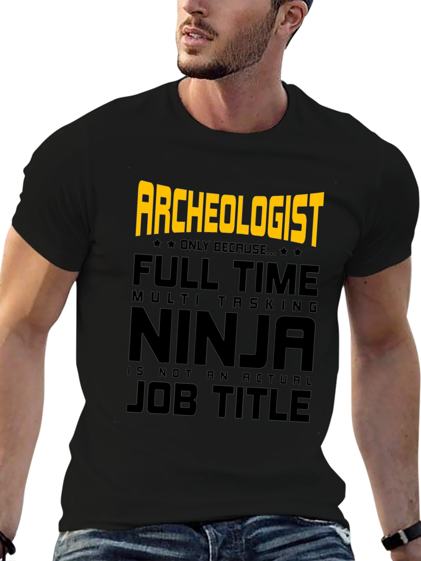 Archeologist Ninja T-Shirt - Funny Job Title Tee