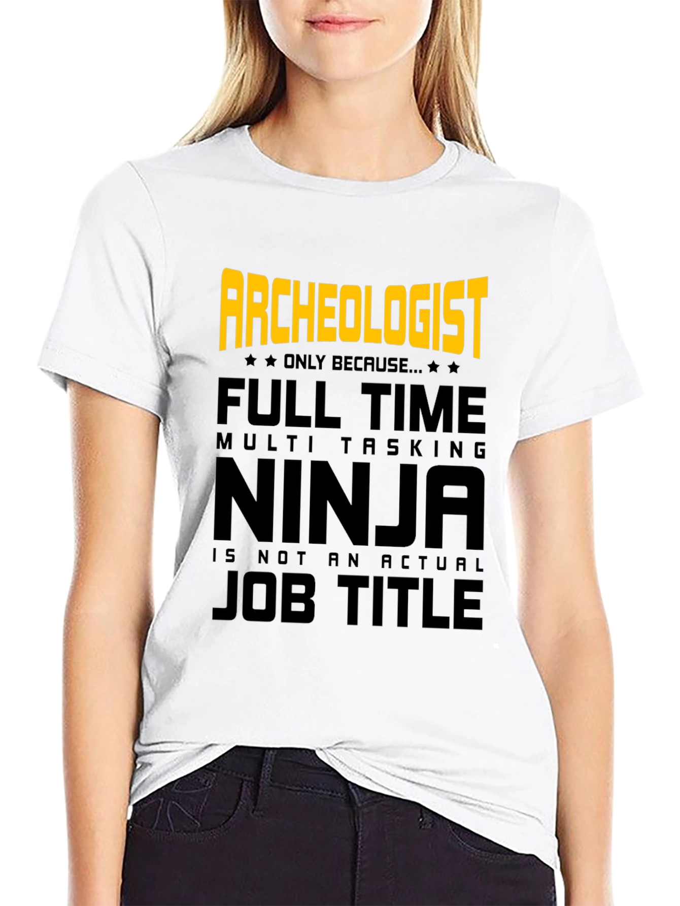 Archeologist Ninja T-Shirt - Funny Job Title Tee