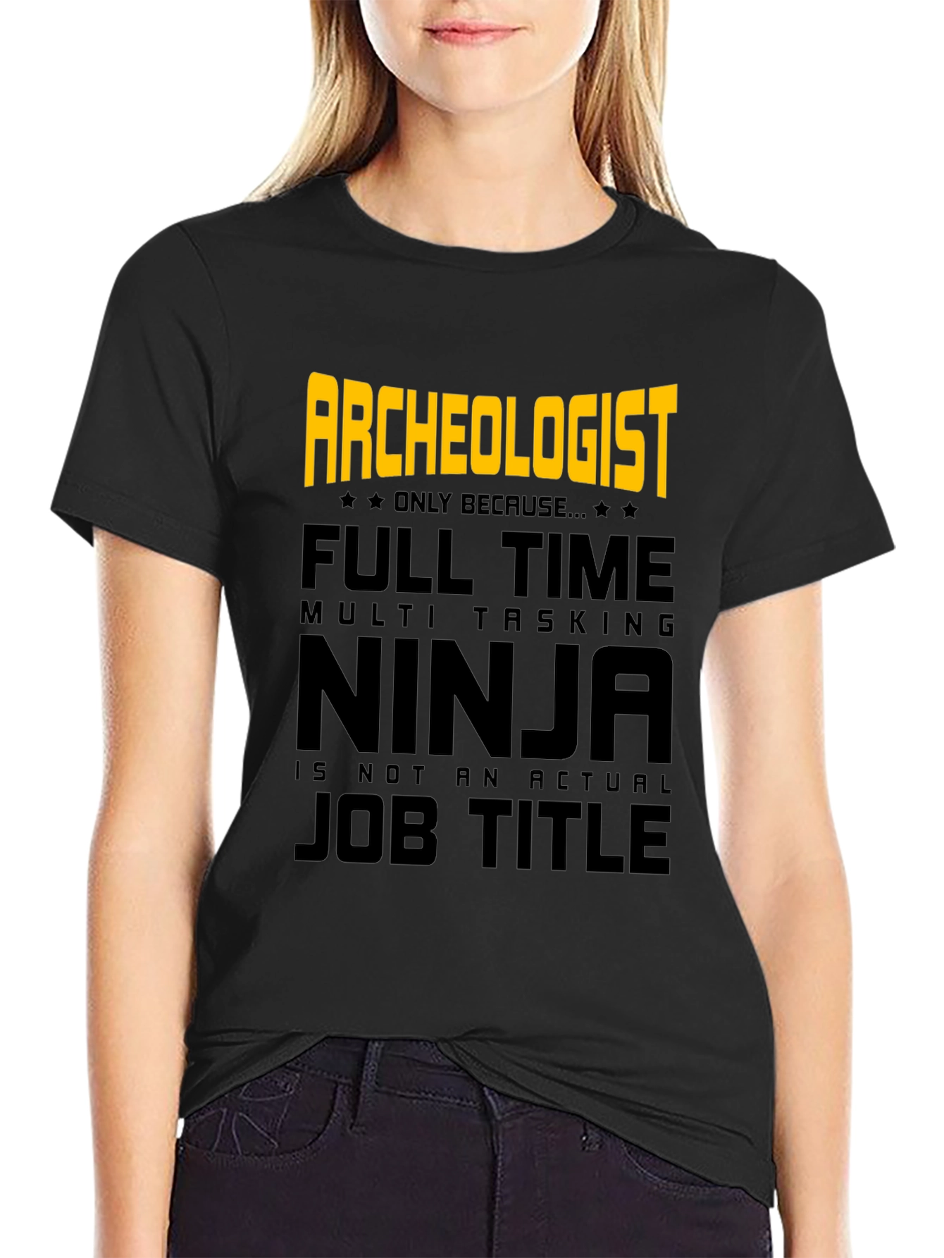 Archeologist Ninja T-Shirt - Funny Job Title Tee