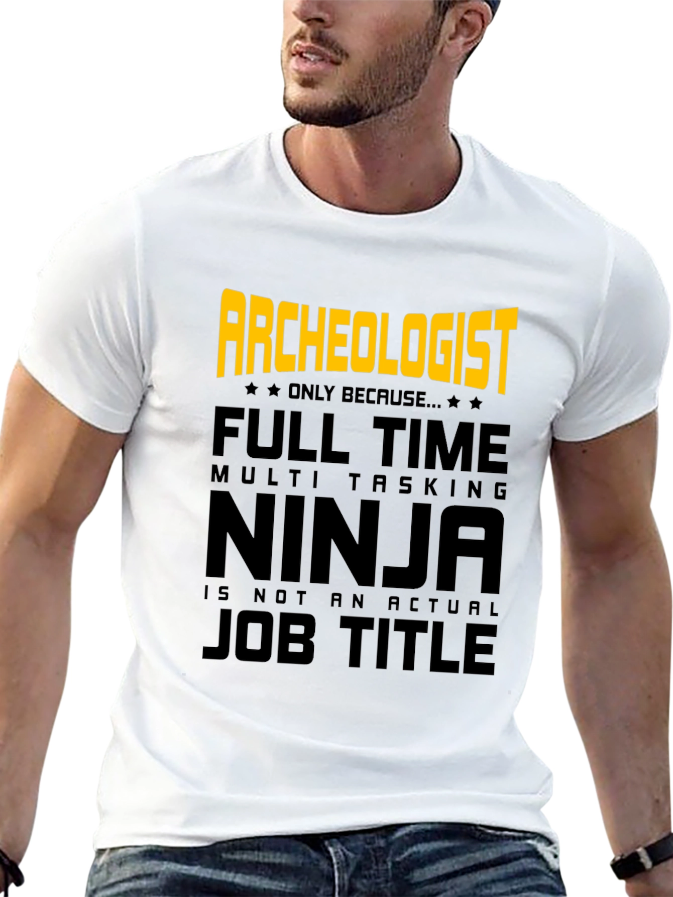 Archeologist Ninja T-Shirt - Funny Job Title Tee
