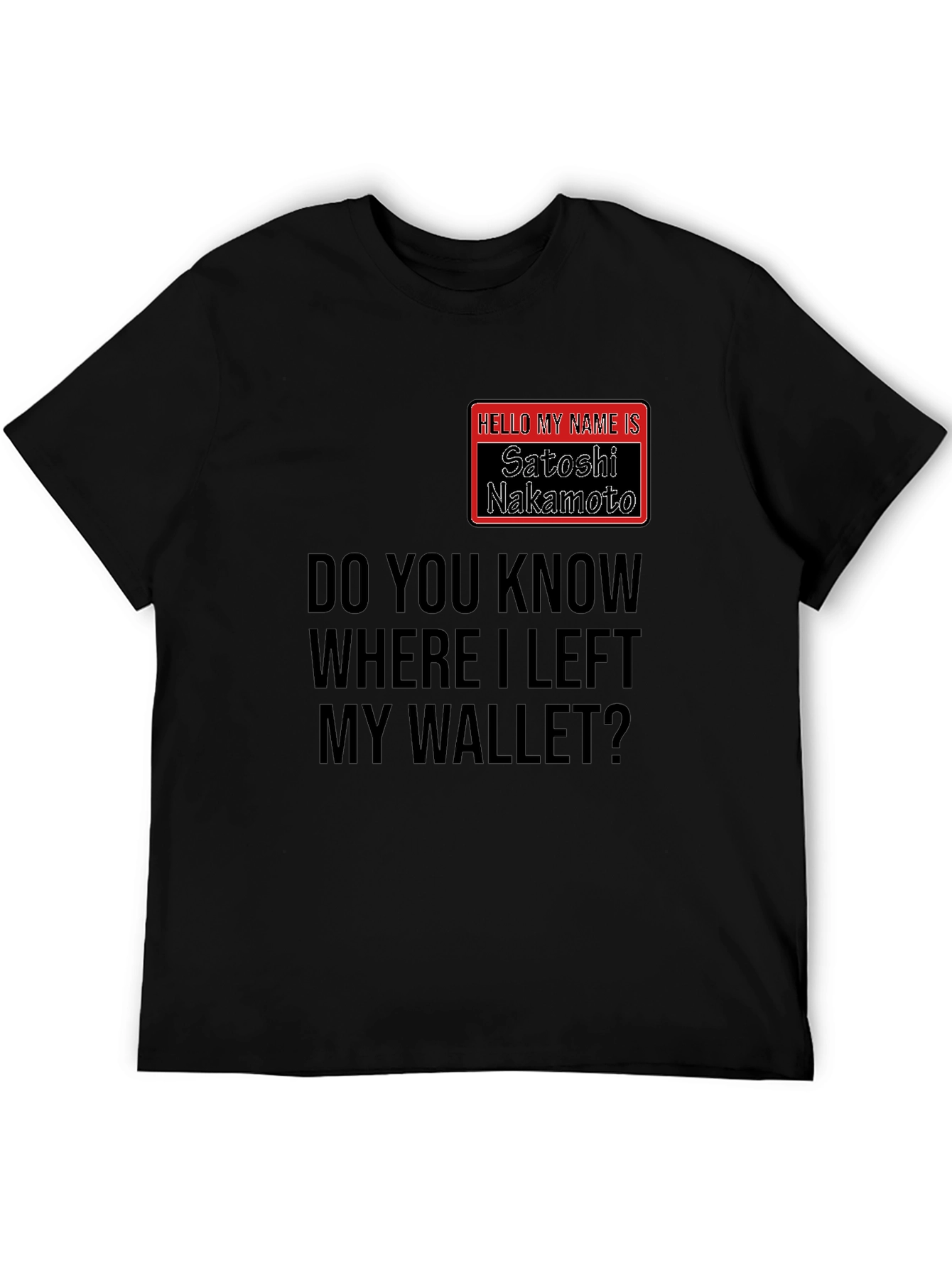 Satoshi Nakamoto Wallet T-Shirt - Crypto Humor