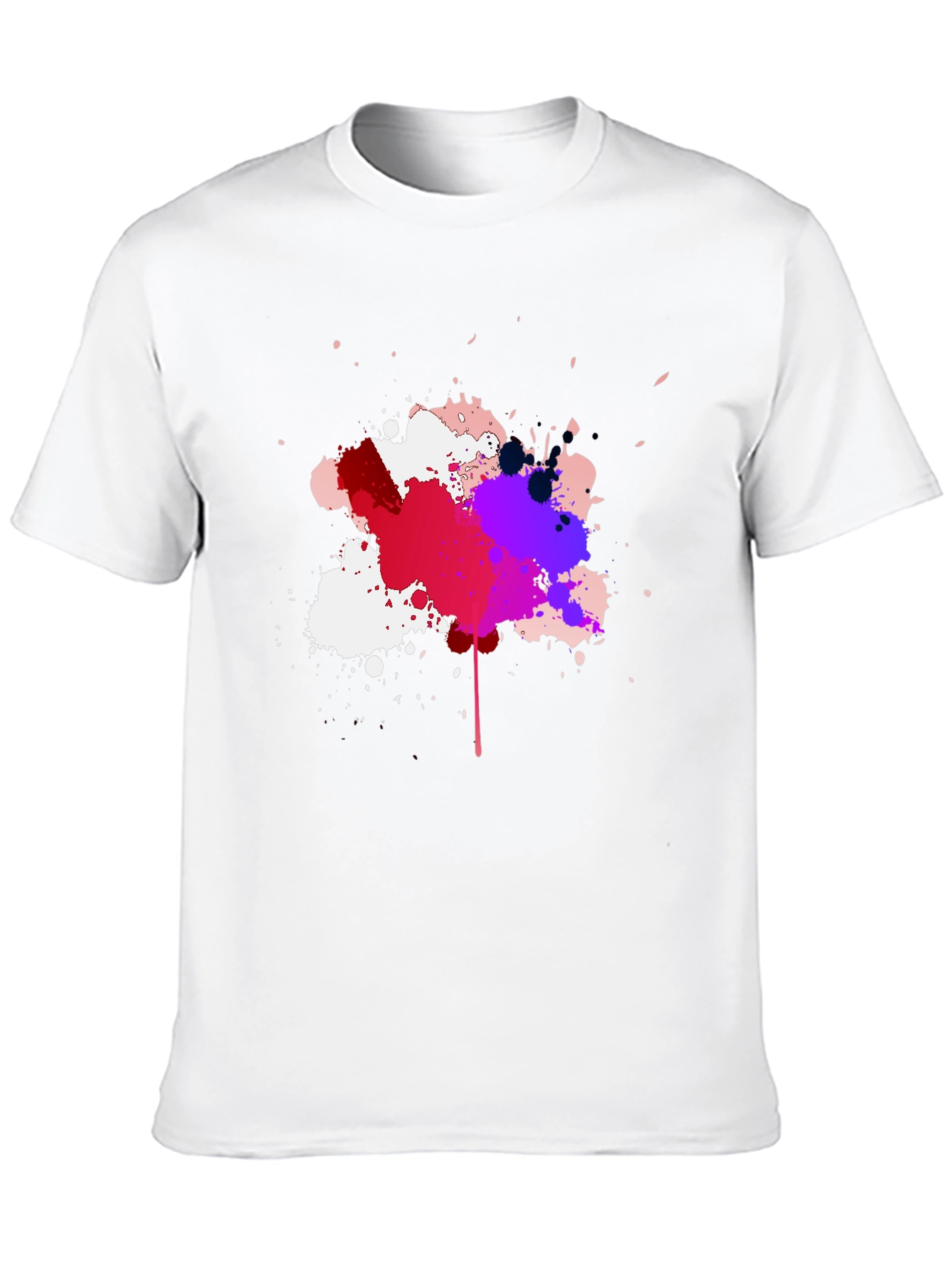 Abstract Splatter T-Shirt - Mens Black Tee