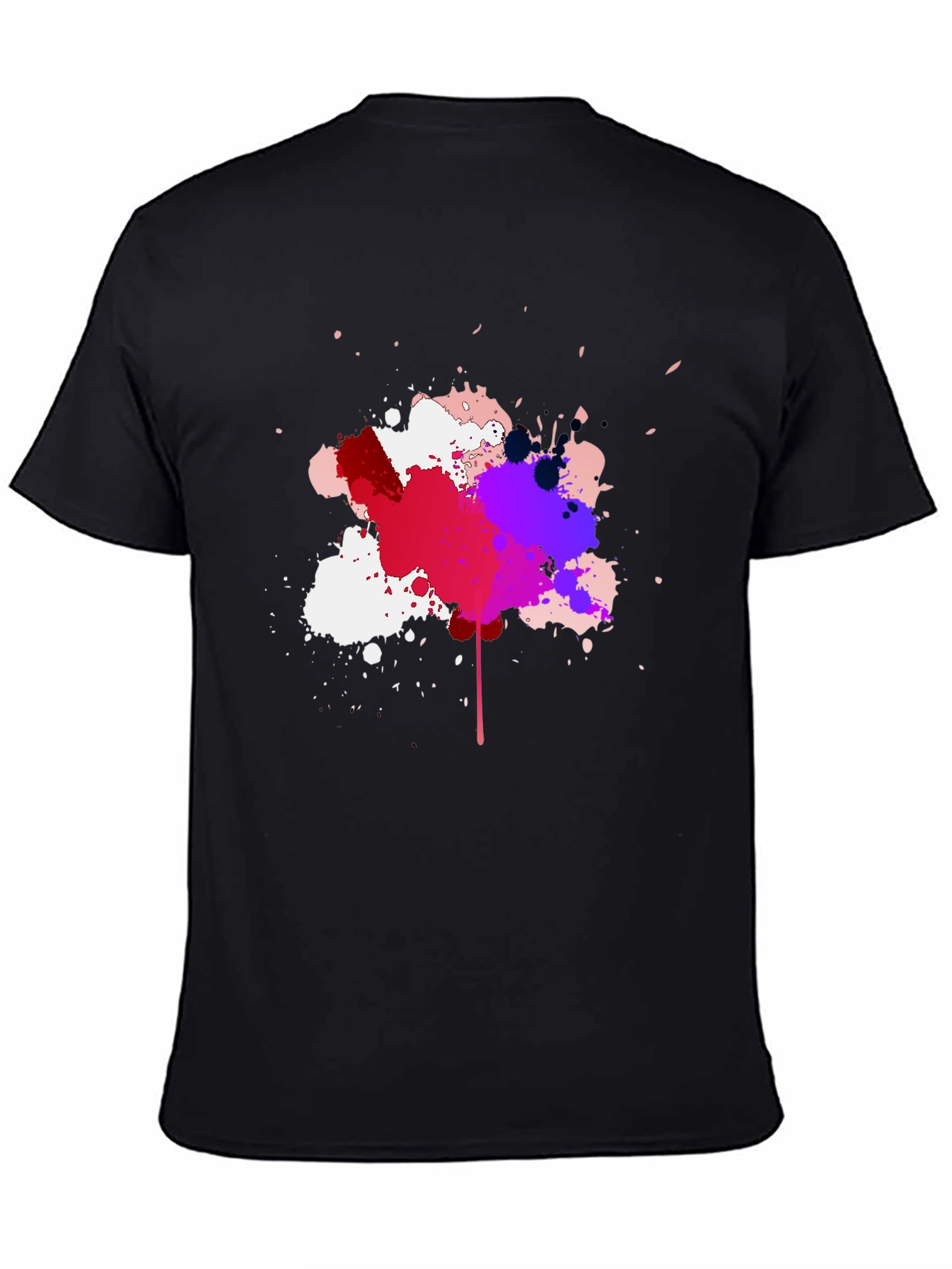 Abstract Splatter T-Shirt - Mens Black Tee
