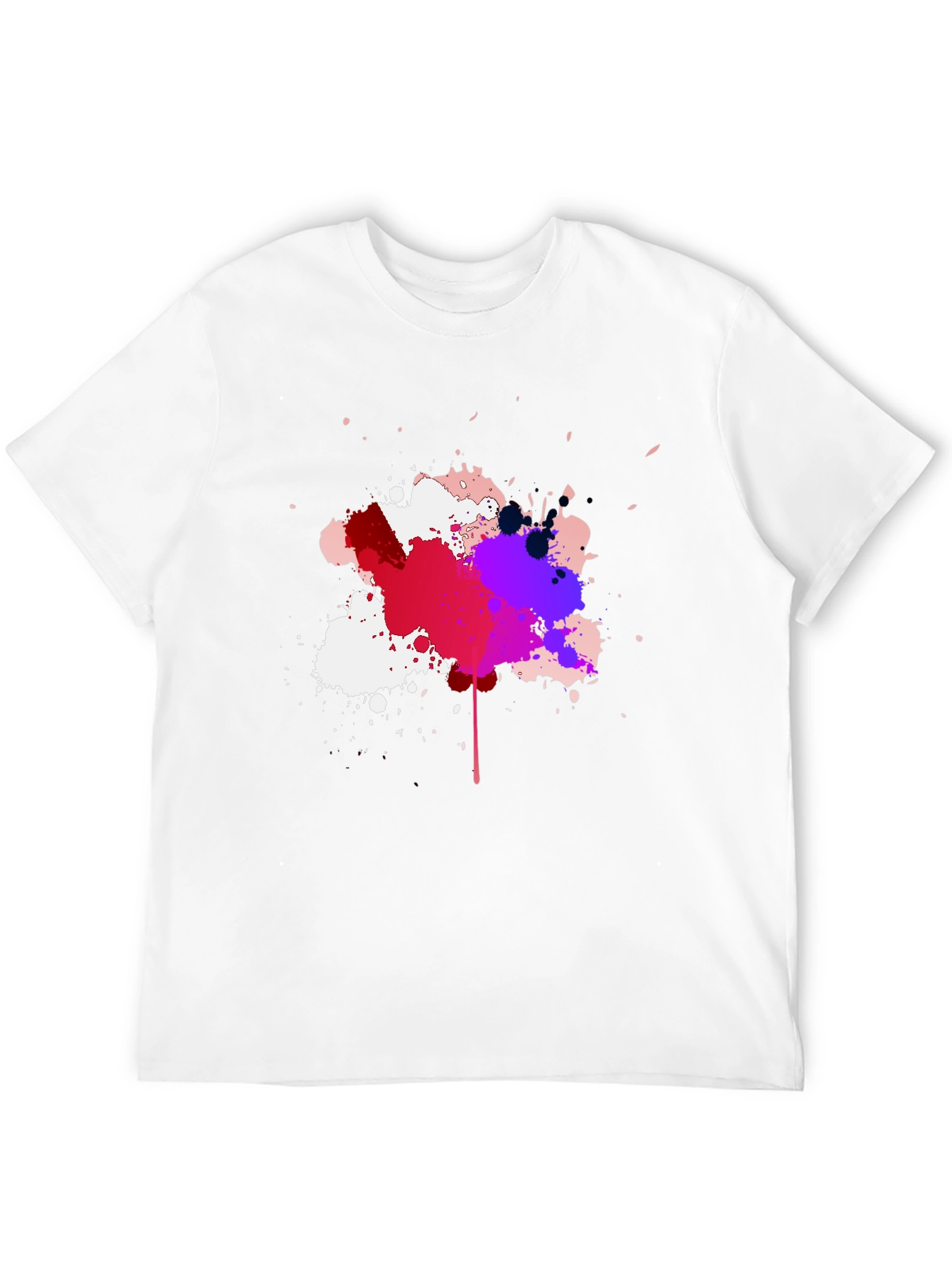Abstract Splatter T-Shirt - Mens Black Tee