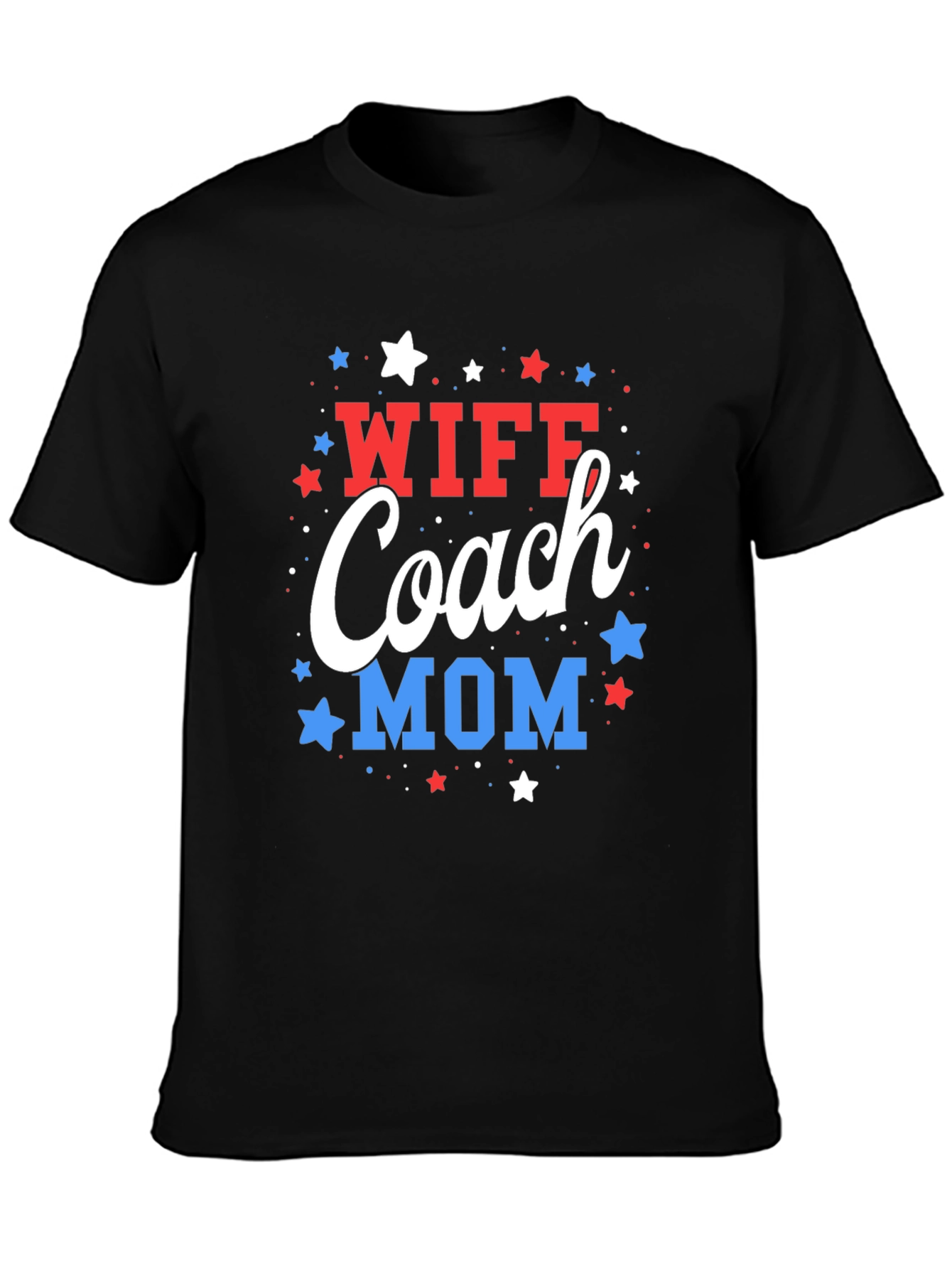 Wife Coach Mom T-Shirt - Patriotic Design