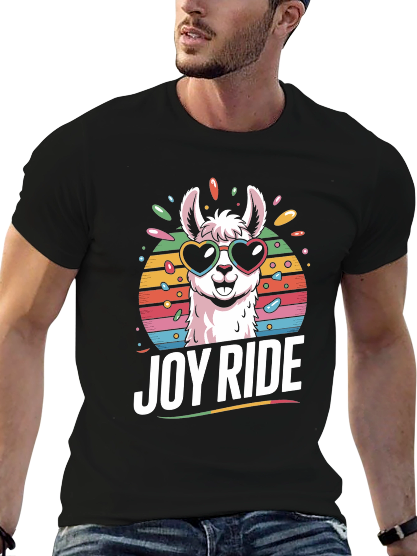 Joy Ride Llama T-Shirt - Heart Sunglasses