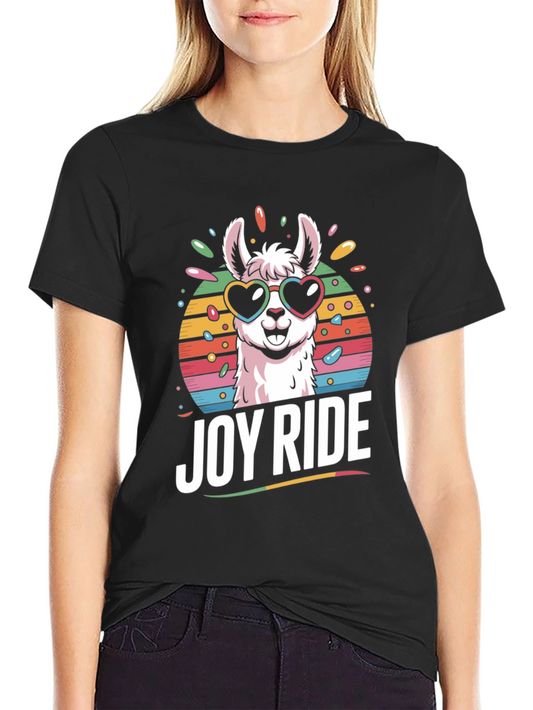 Joy Ride Llama T-Shirt - Heart Sunglasses