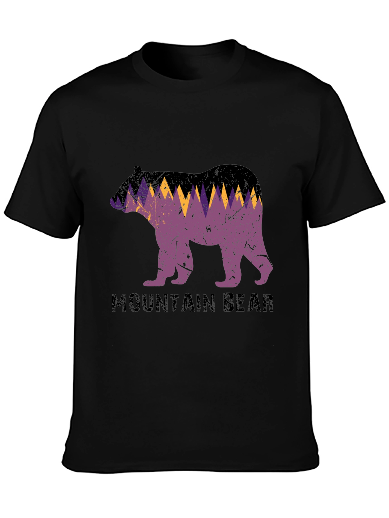 Mountain Bear Graphic Tee - Black