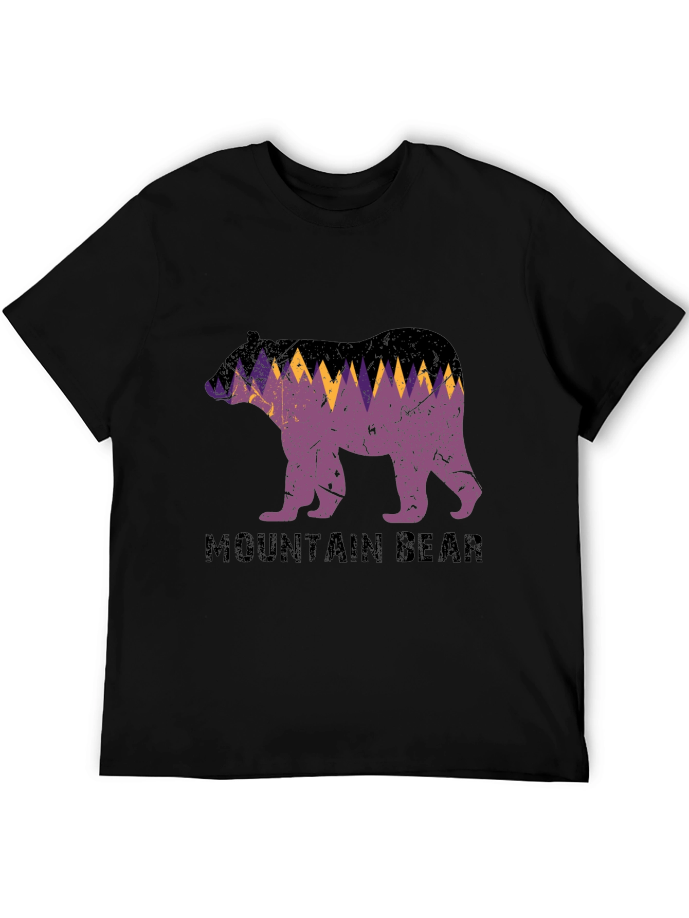 Mountain Bear Graphic Tee - Black