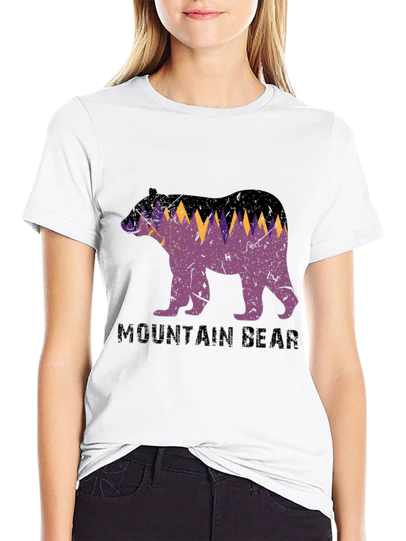 Mountain Bear Graphic Tee - Black
