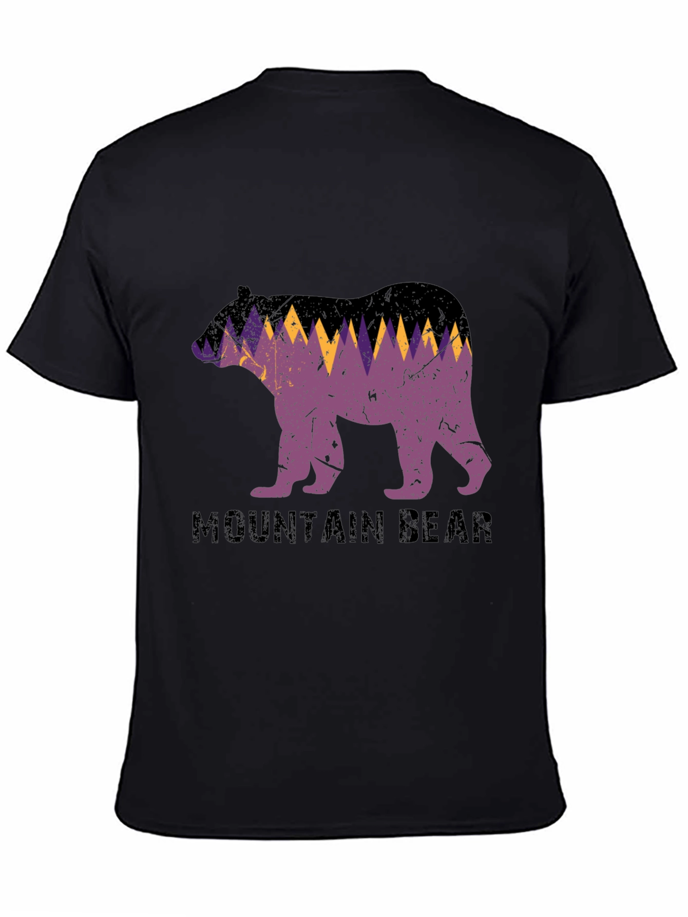 Mountain Bear Graphic Tee - Black