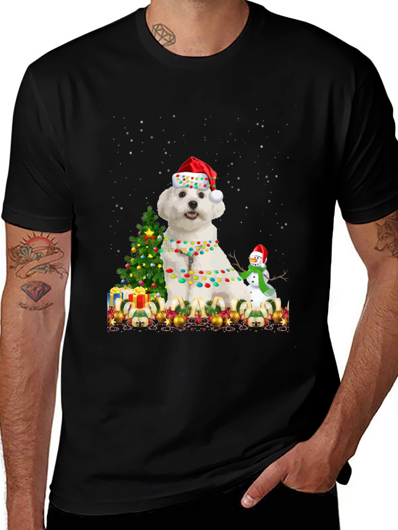Festive Dog Christmas T-Shirt