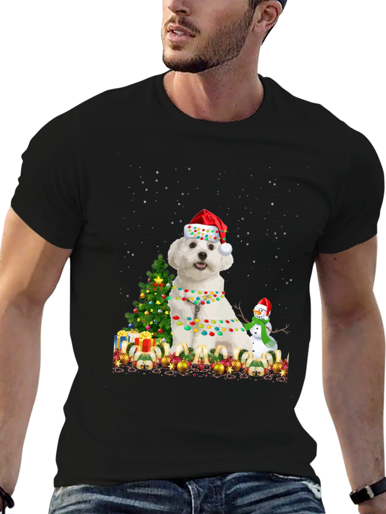 Festive Dog Christmas T-Shirt