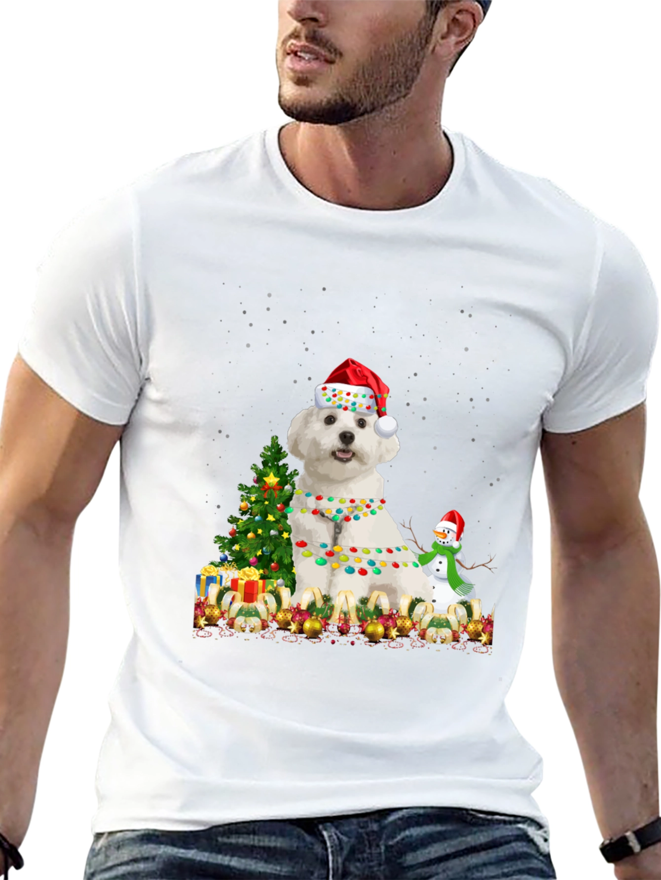 Festive Dog Christmas T-Shirt