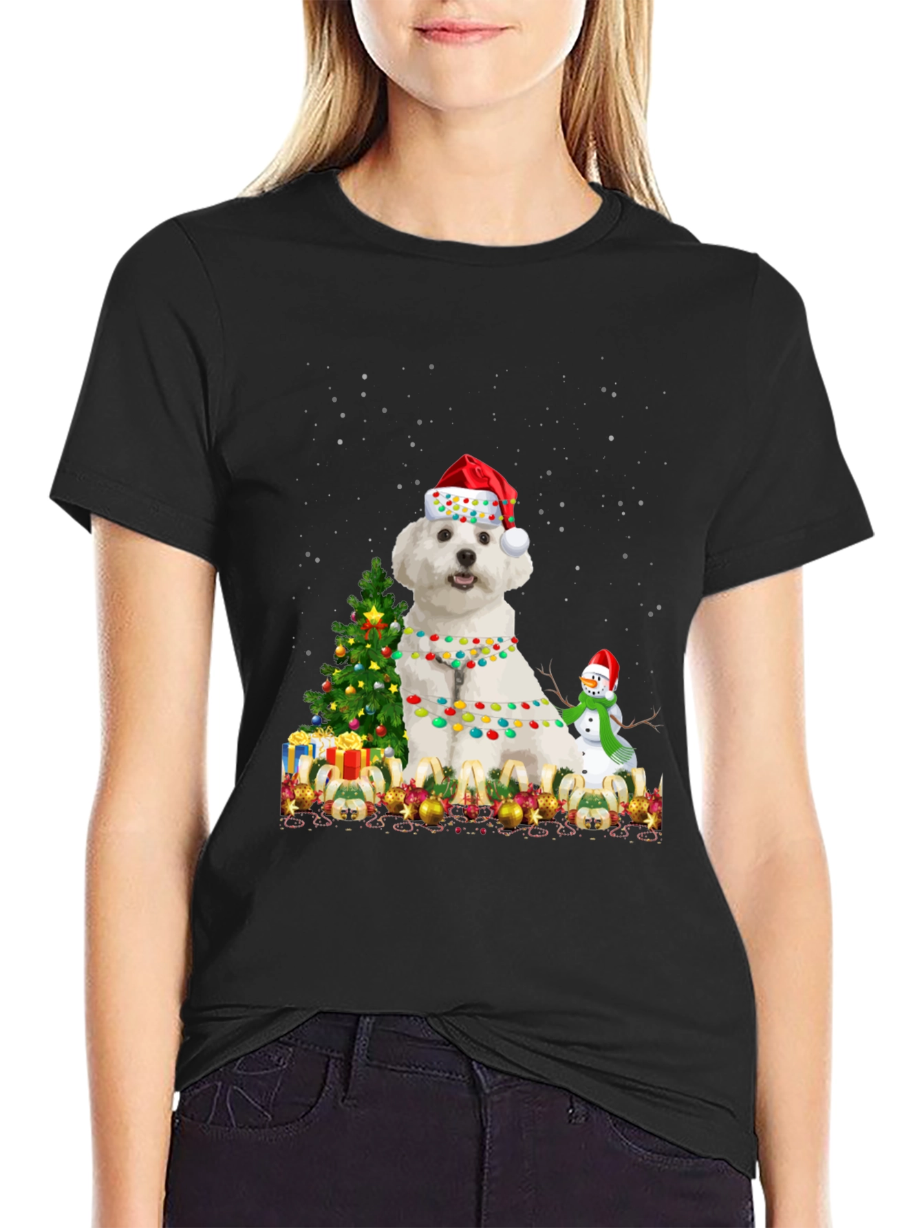 Festive Dog Christmas T-Shirt