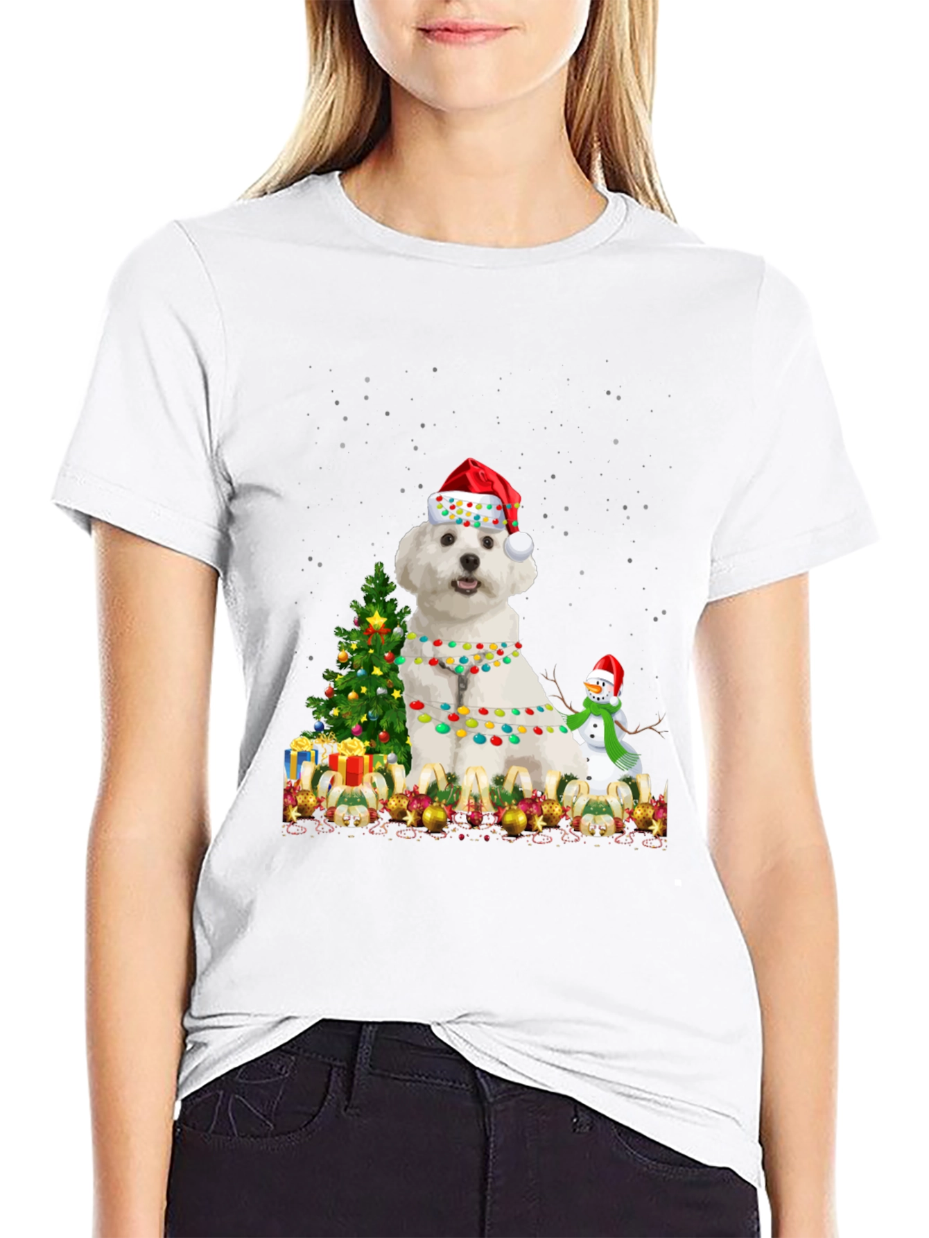 Festive Dog Christmas T-Shirt