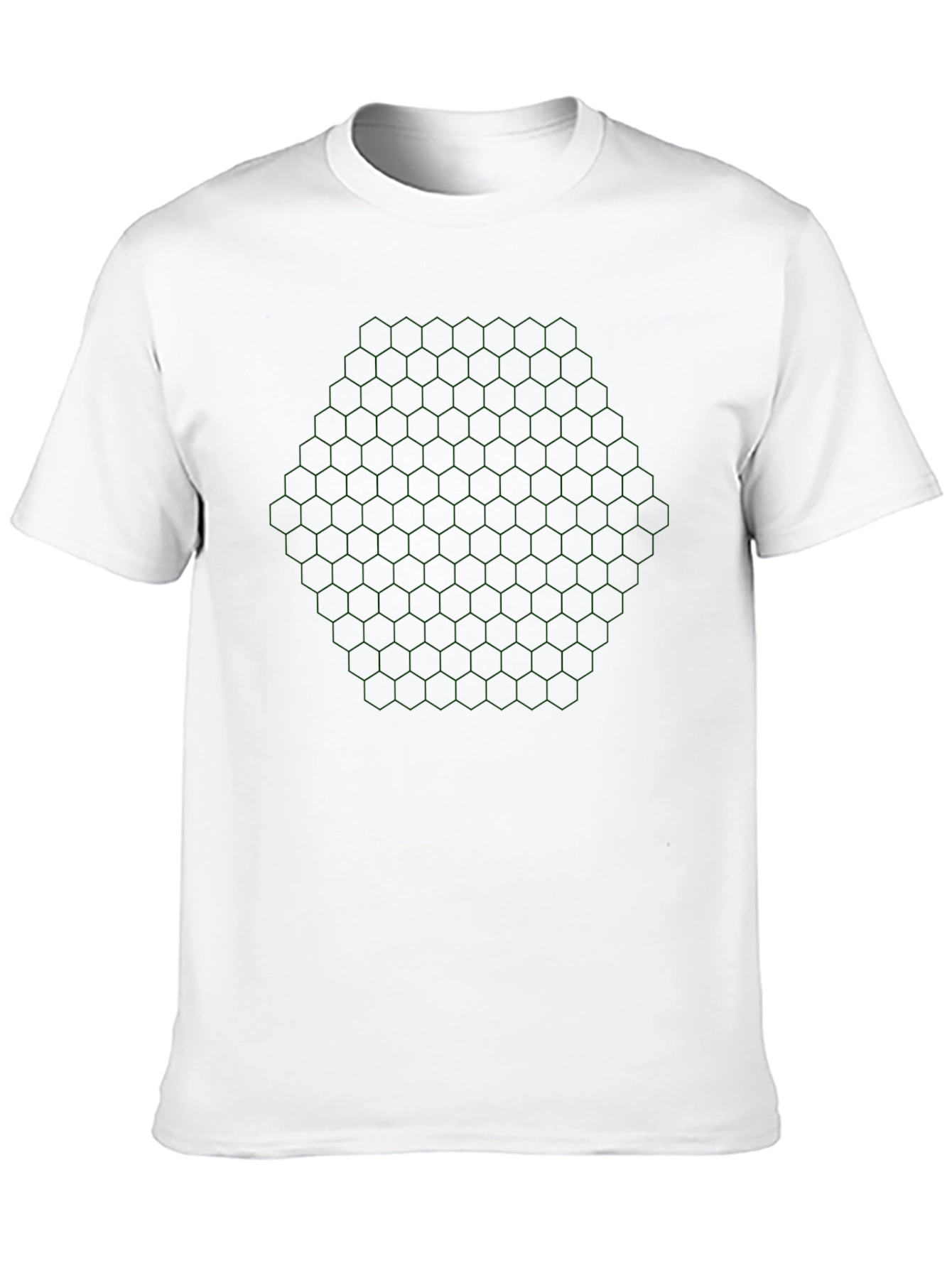 Hexagon Pattern Black T-Shirt