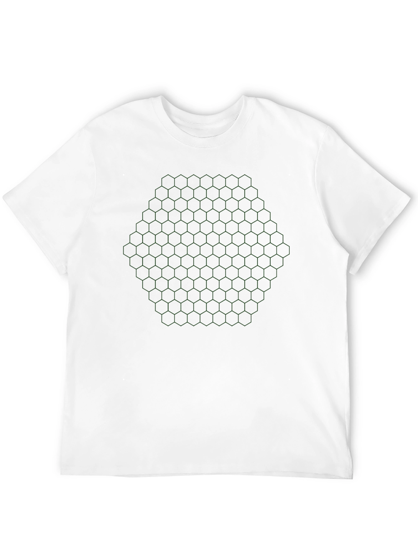 Hexagon Pattern Black T-Shirt