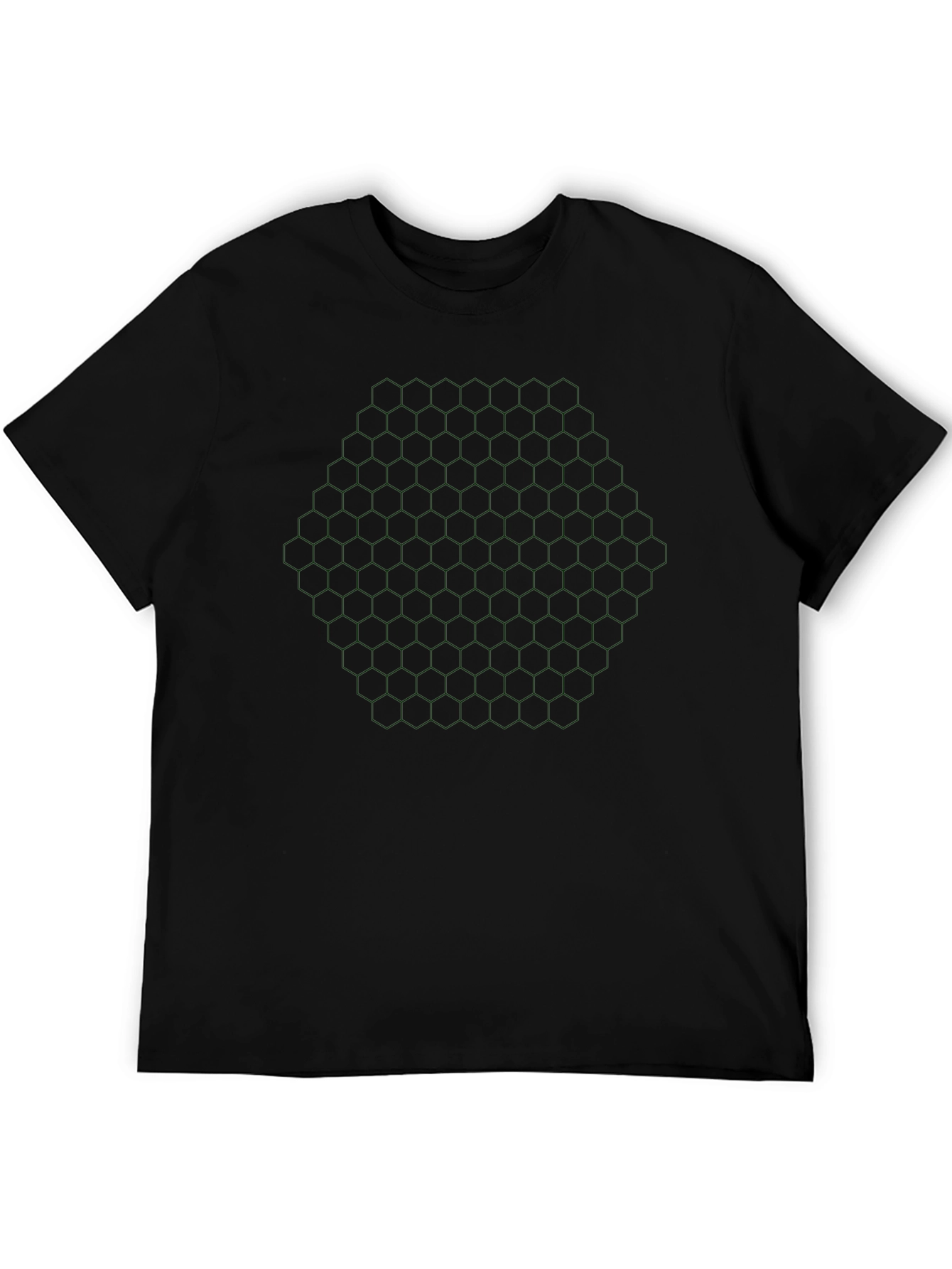Hexagon Pattern Black T-Shirt
