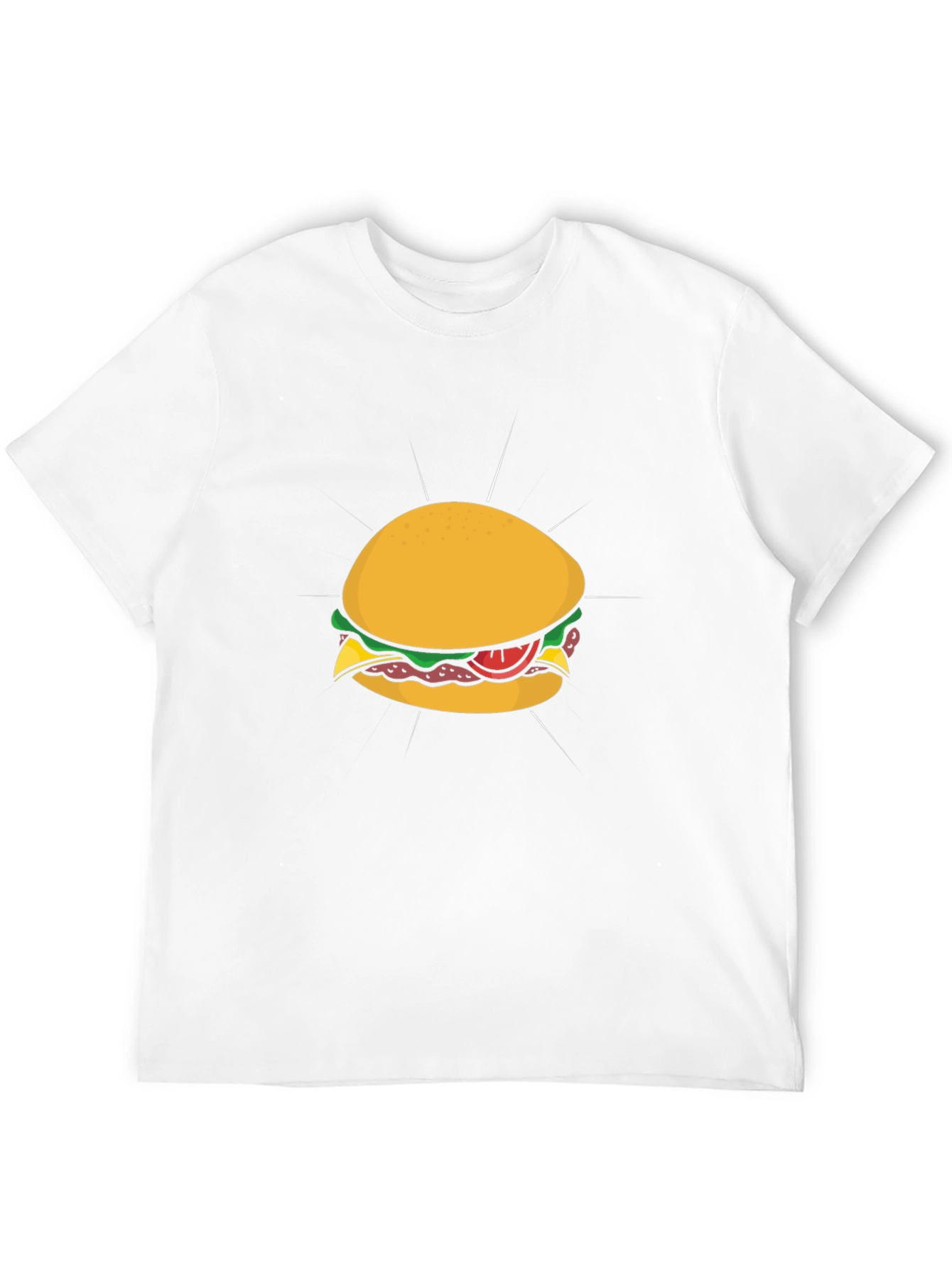 Burger Graphic Tee - Casual Style Black T-Shirt