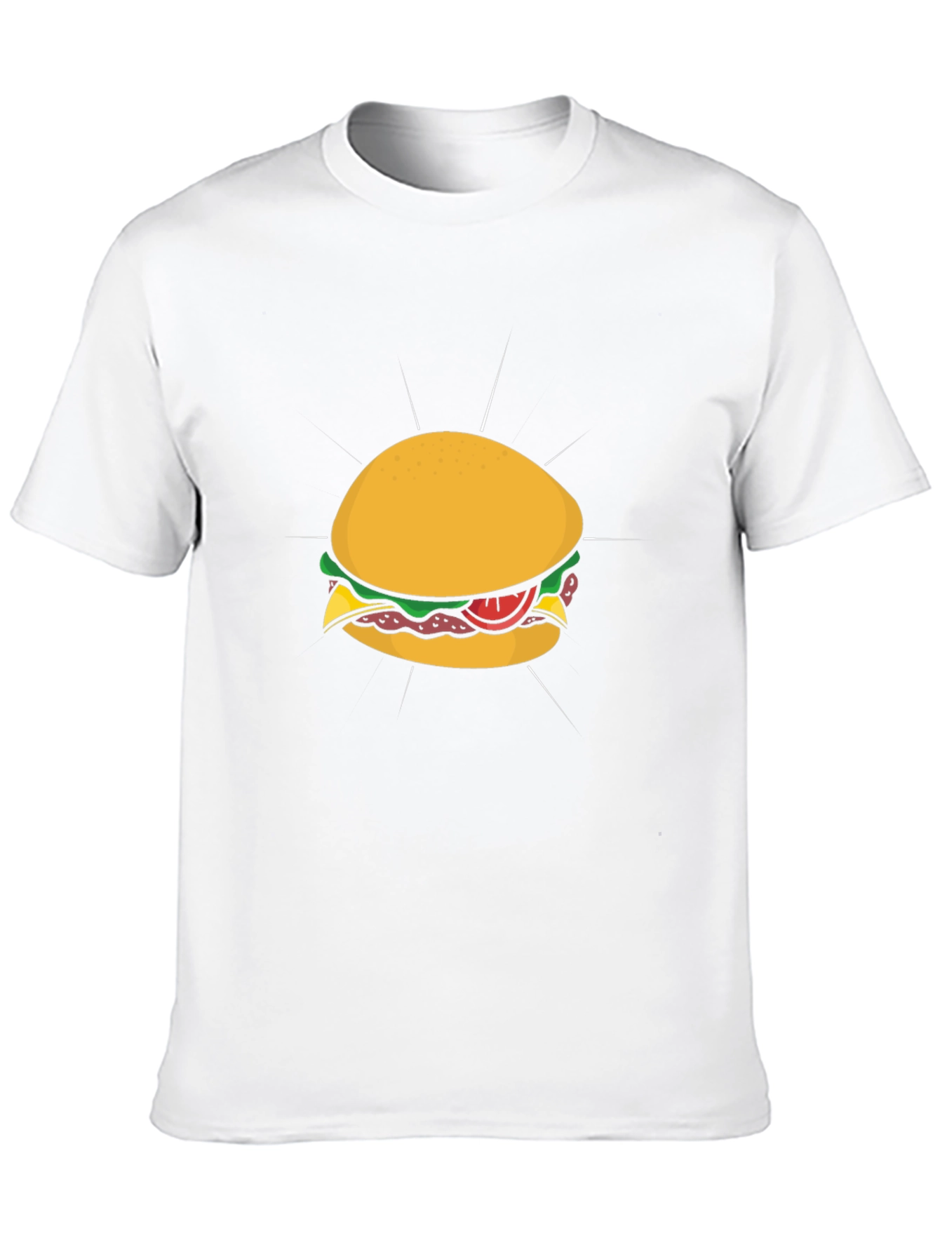 Burger Graphic Tee - Casual Style Black T-Shirt