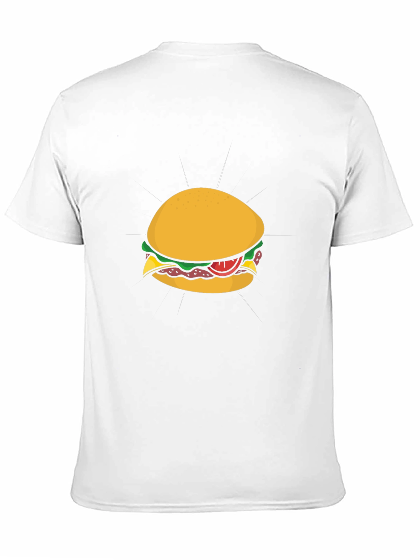 Burger Graphic Tee - Casual Style Black T-Shirt