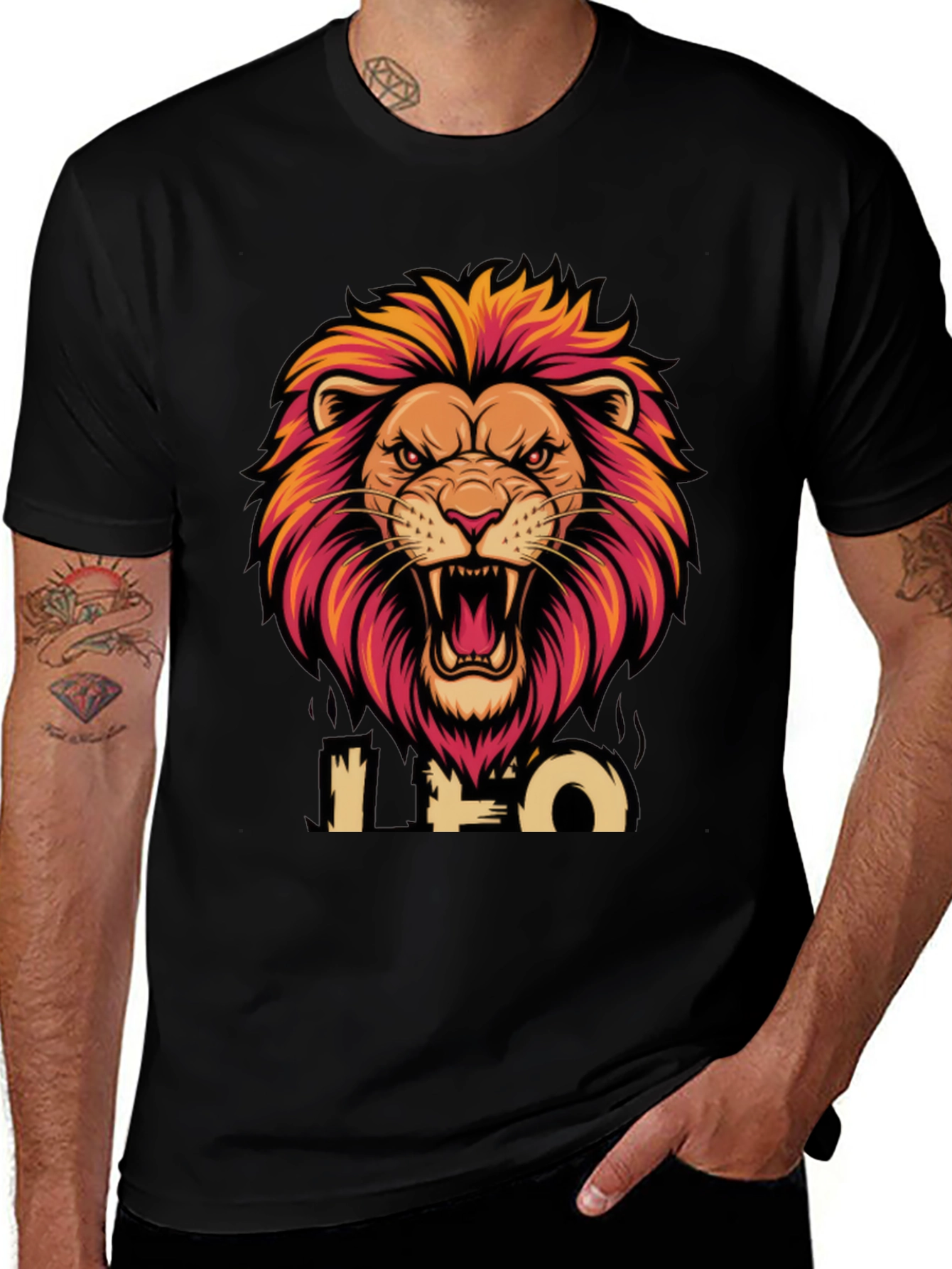 Leo Zodiac Lion Graphic T-Shirt