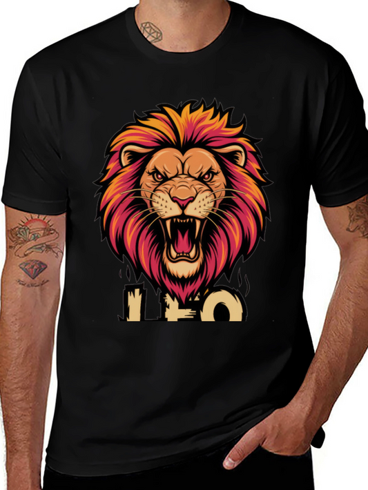 Leo Zodiac Lion Graphic T-Shirt