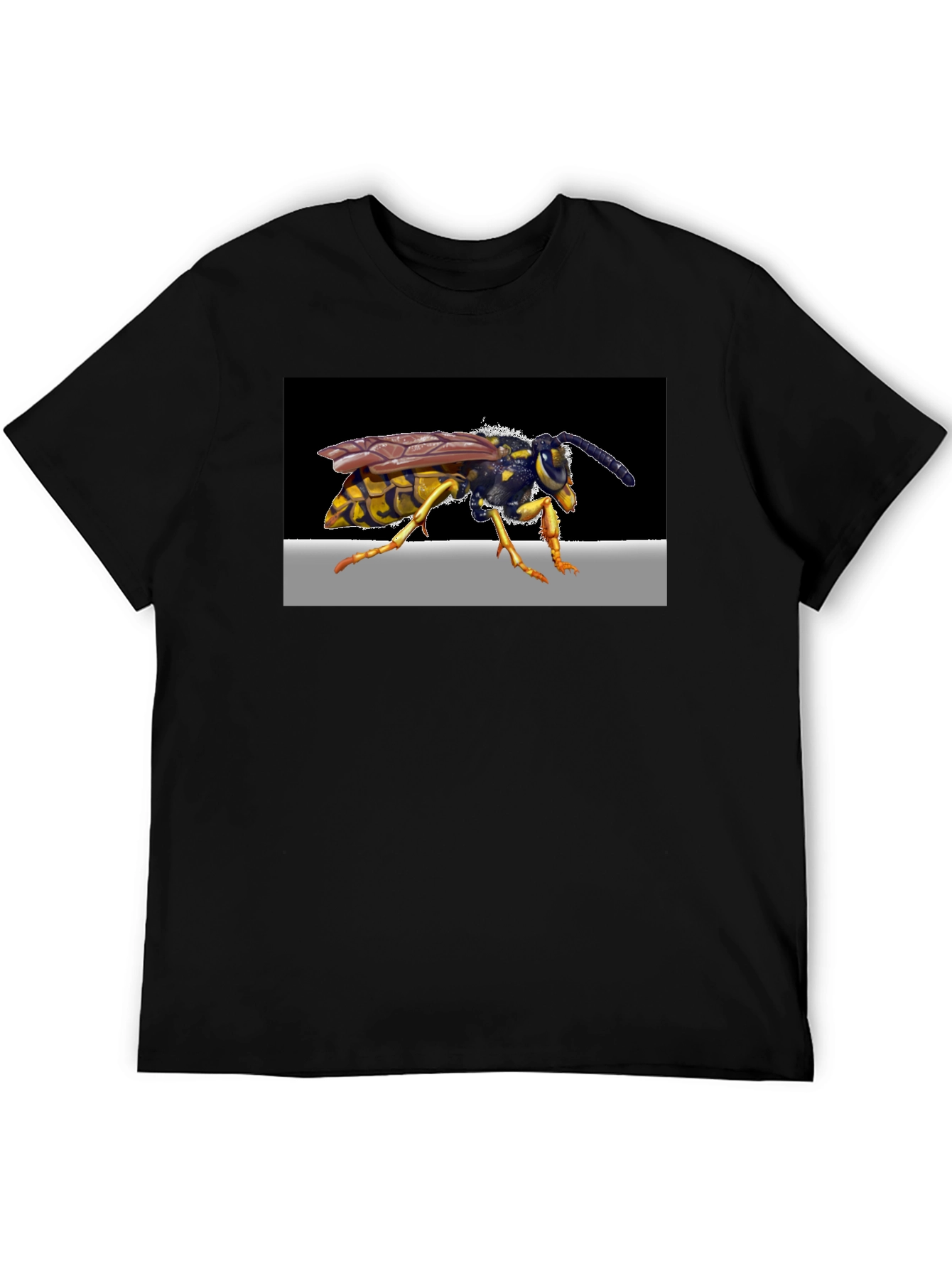 Wasp Graphic Print Black T-Shirt