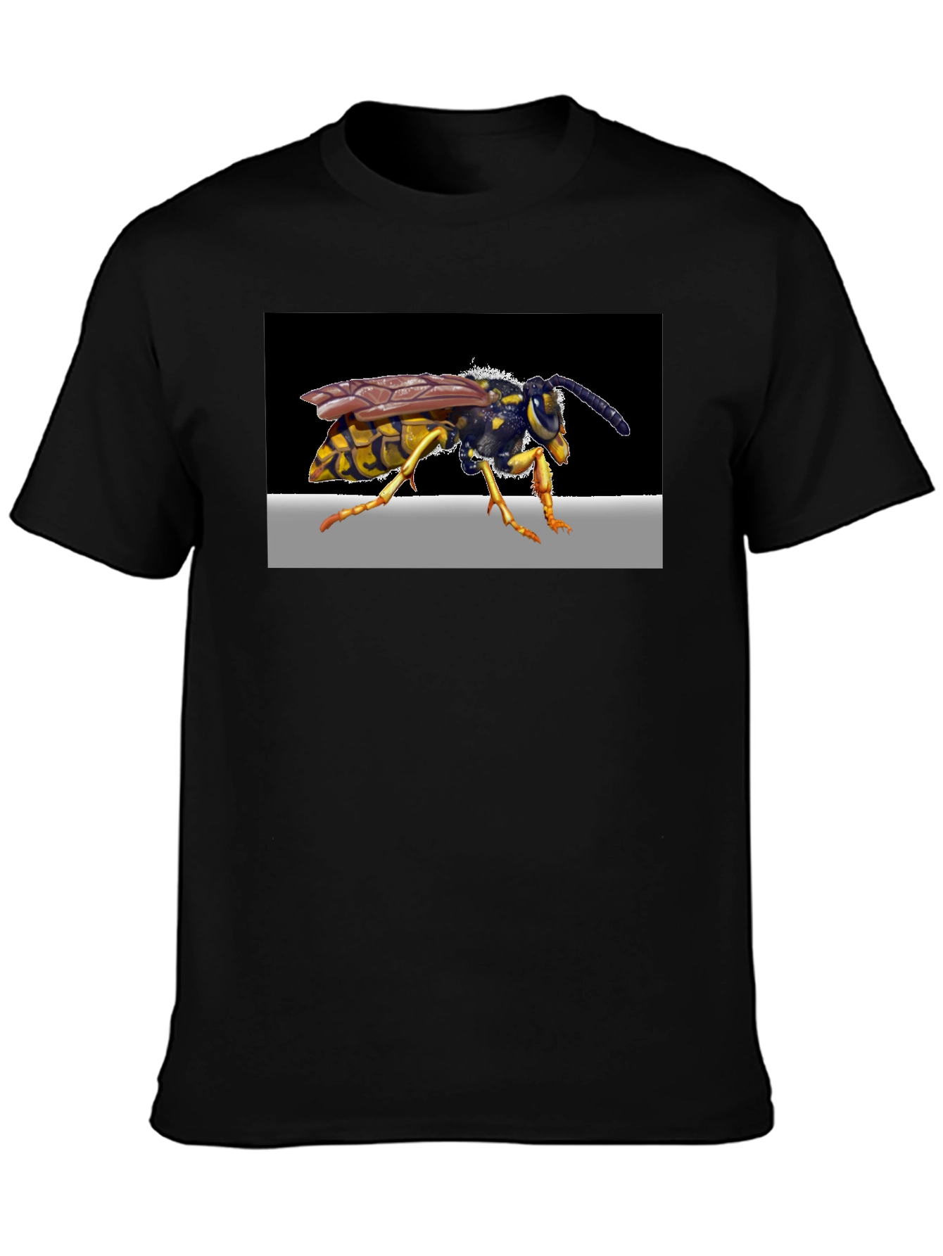 Wasp Graphic Print Black T-Shirt
