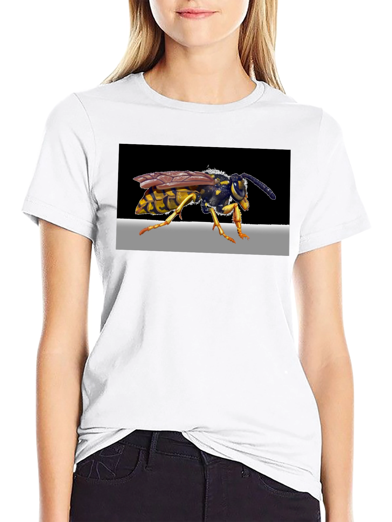 Wasp Graphic Print Black T-Shirt