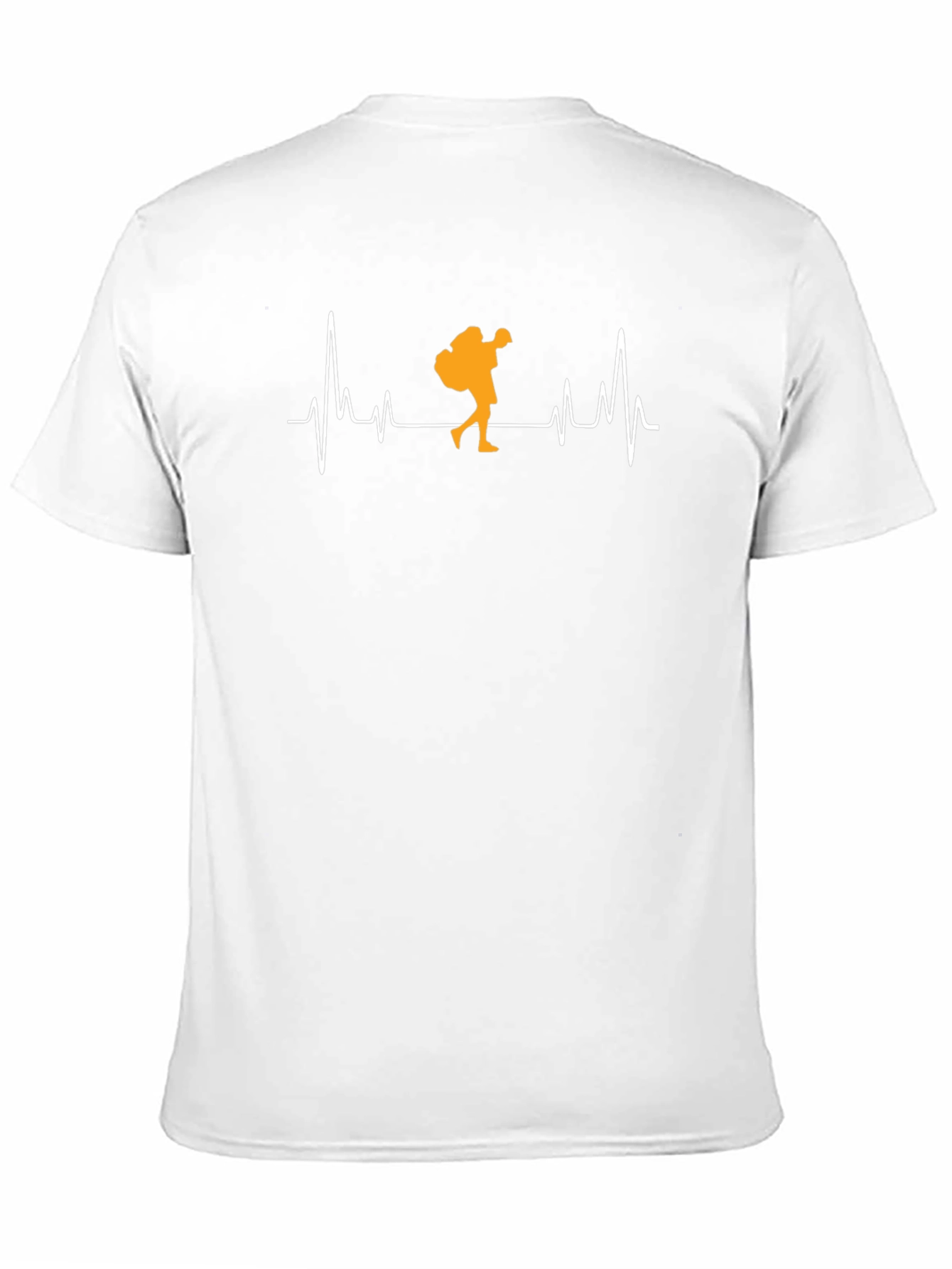 Hiker Heartbeat Graphic Tee - Black Cotton T-Shirt