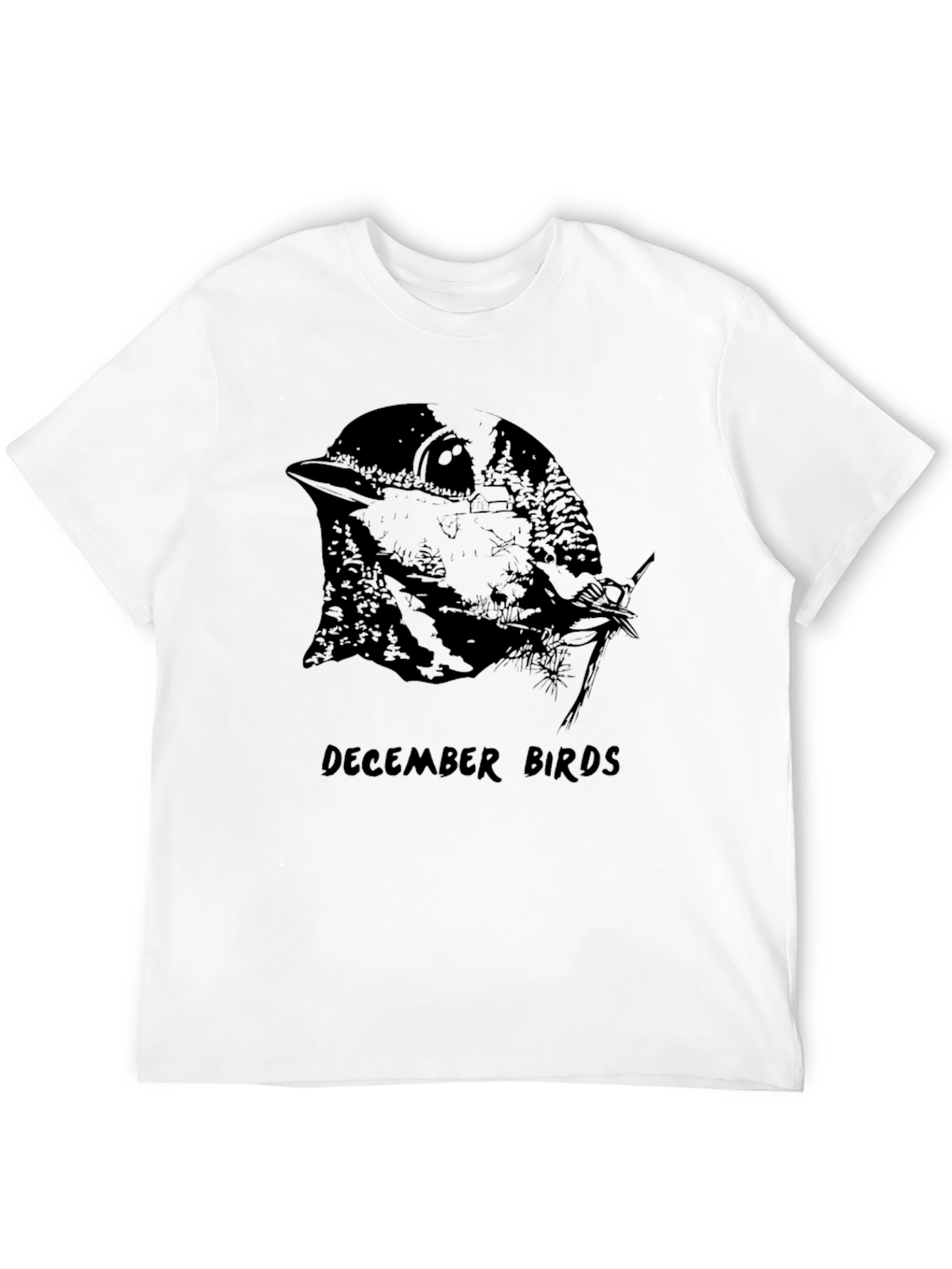 December Birds Graphic Tee - Unisex Black T-Shirt