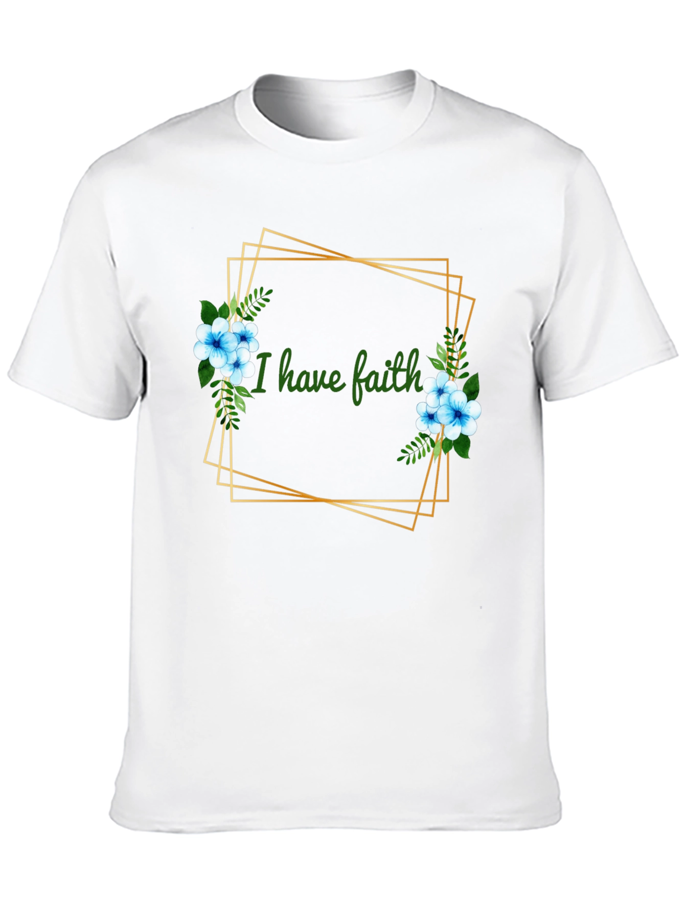 Faith Floral Graphic Tee - Black Unisex T-Shirt