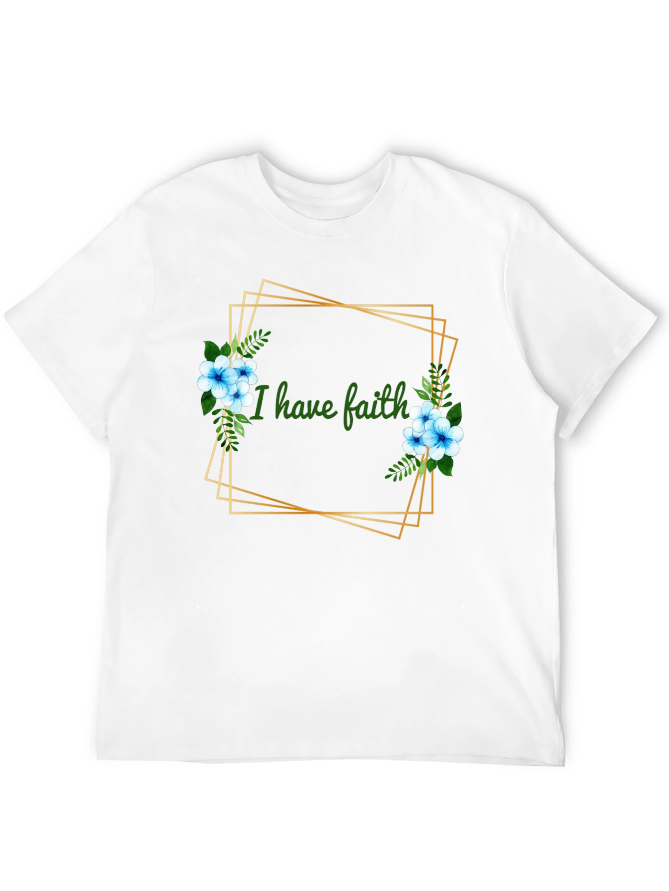 Faith Floral Graphic Tee - Black Unisex T-Shirt