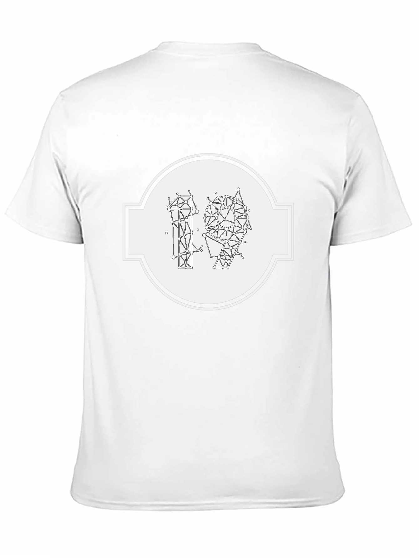 Abstract Geometric 19 Graphic Tee - Modern Black T-Shirt