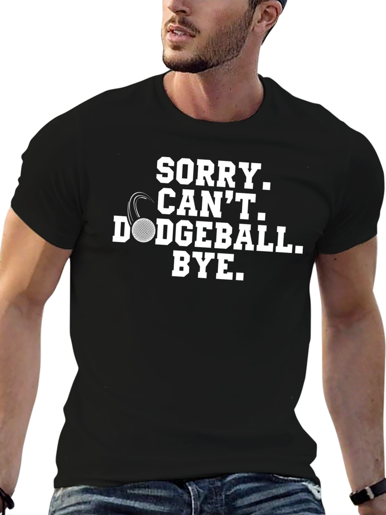 Sorry Cant Dodgeball - Funny Graphic Tee