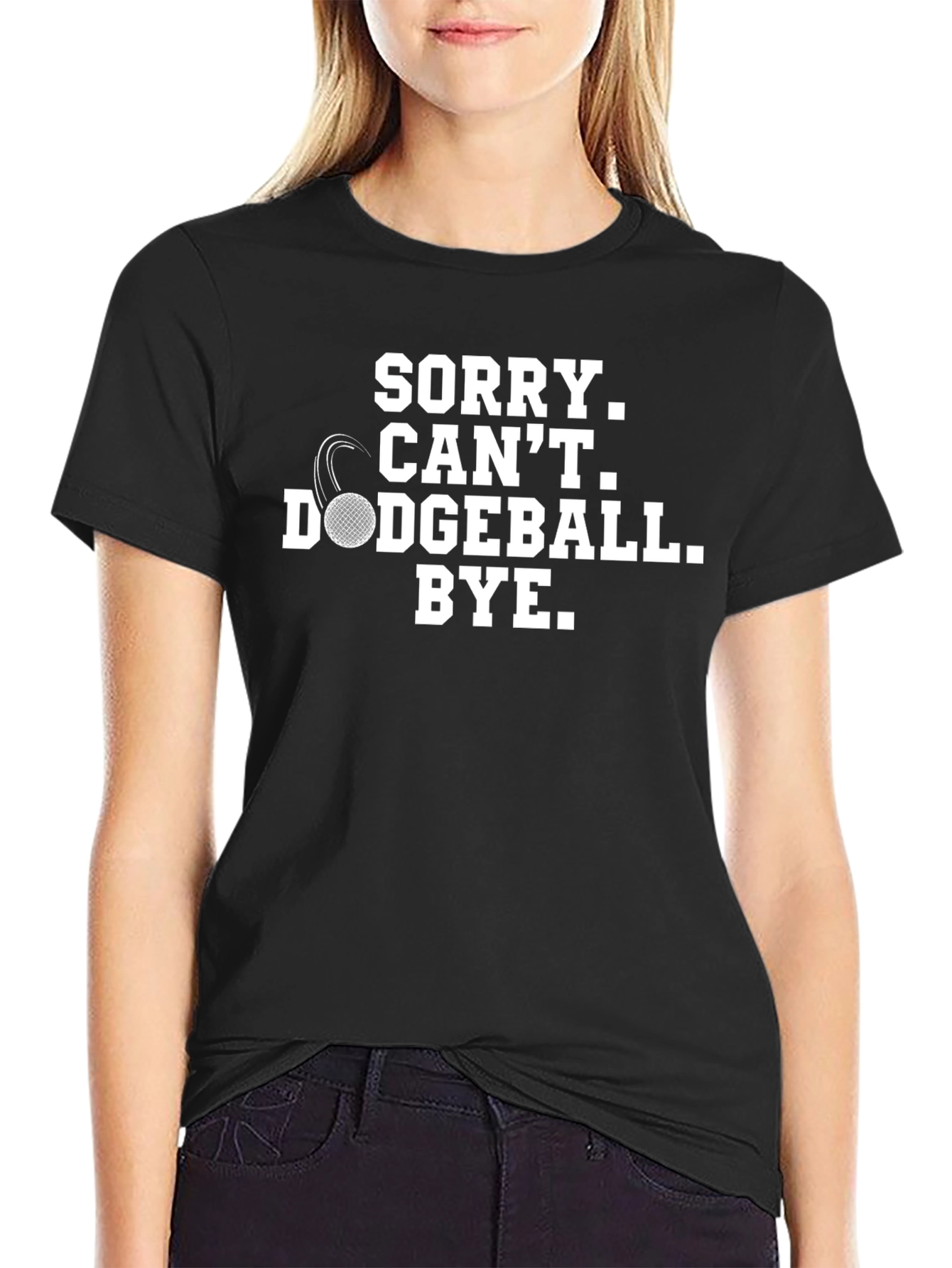 Sorry Cant Dodgeball - Funny Graphic Tee