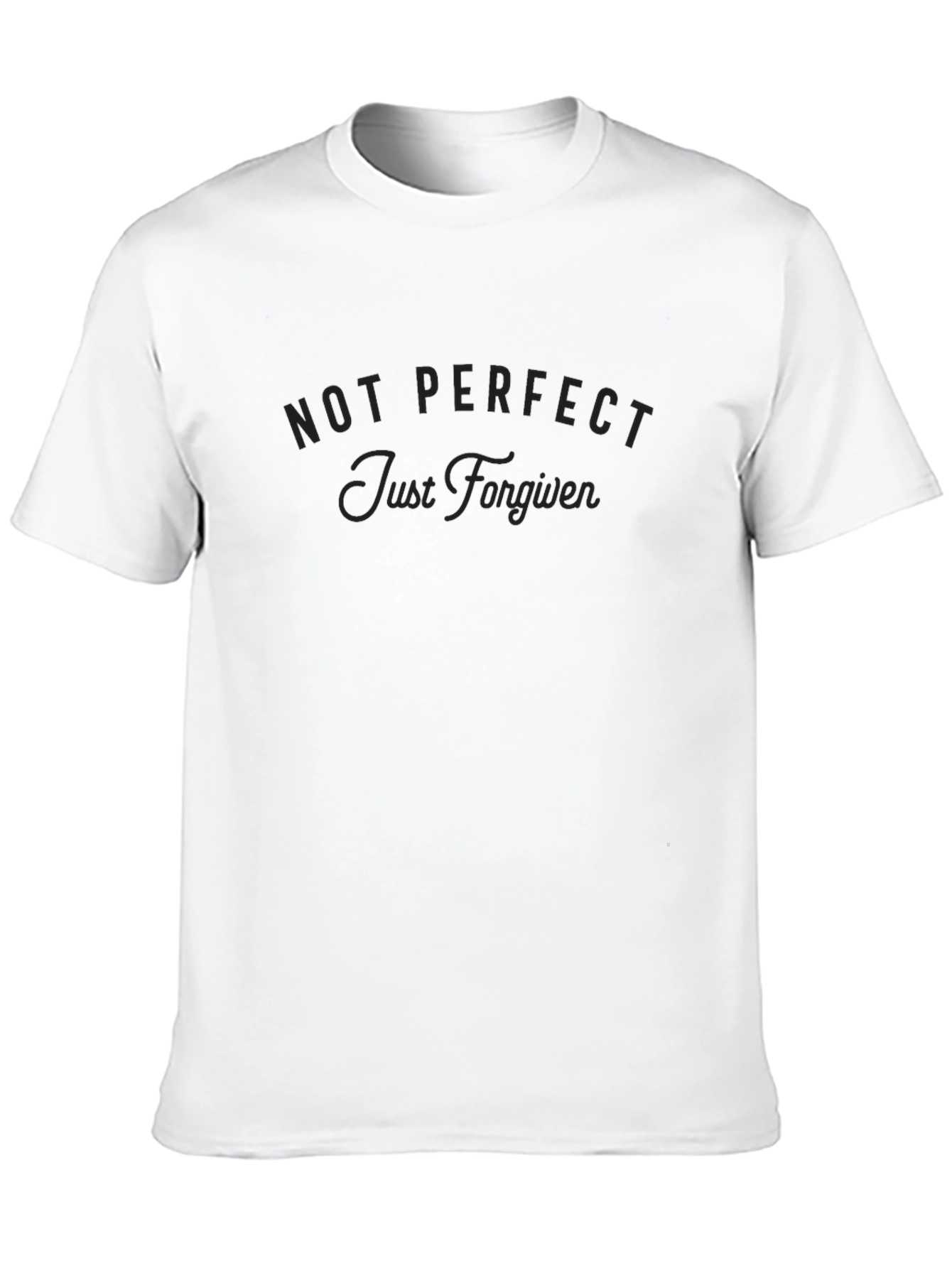 Not Perfect Just Forgiven Black T-Shirt