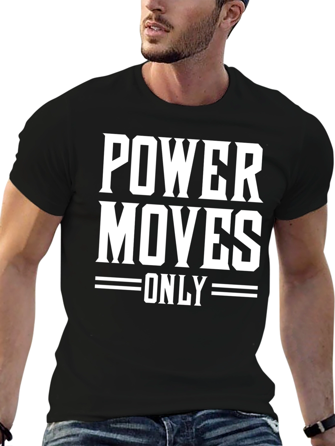 Power Moves Only Graphic Tee - Mens Black T-Shirt