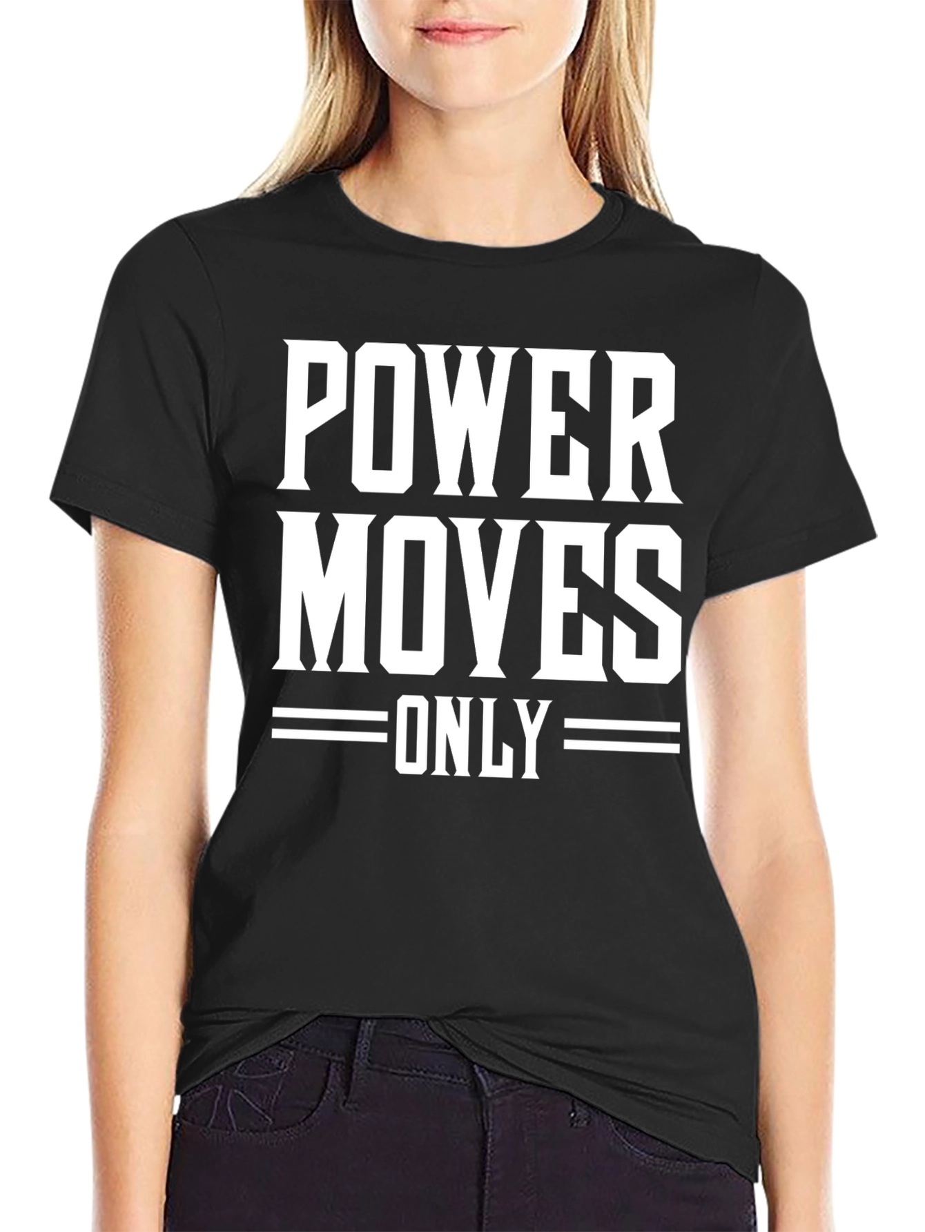 Power Moves Only Graphic Tee - Mens Black T-Shirt